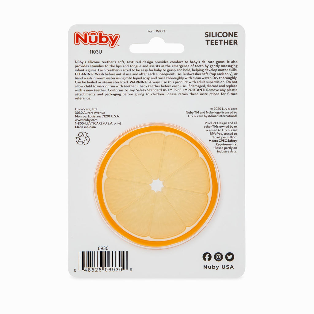 Orange Slice Silicone Teether #0541N