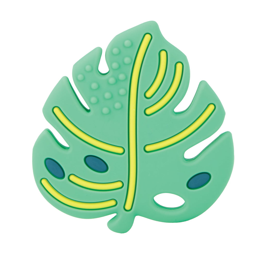 Silicone Teether with Pacifier Clip | Leaf #052ZX