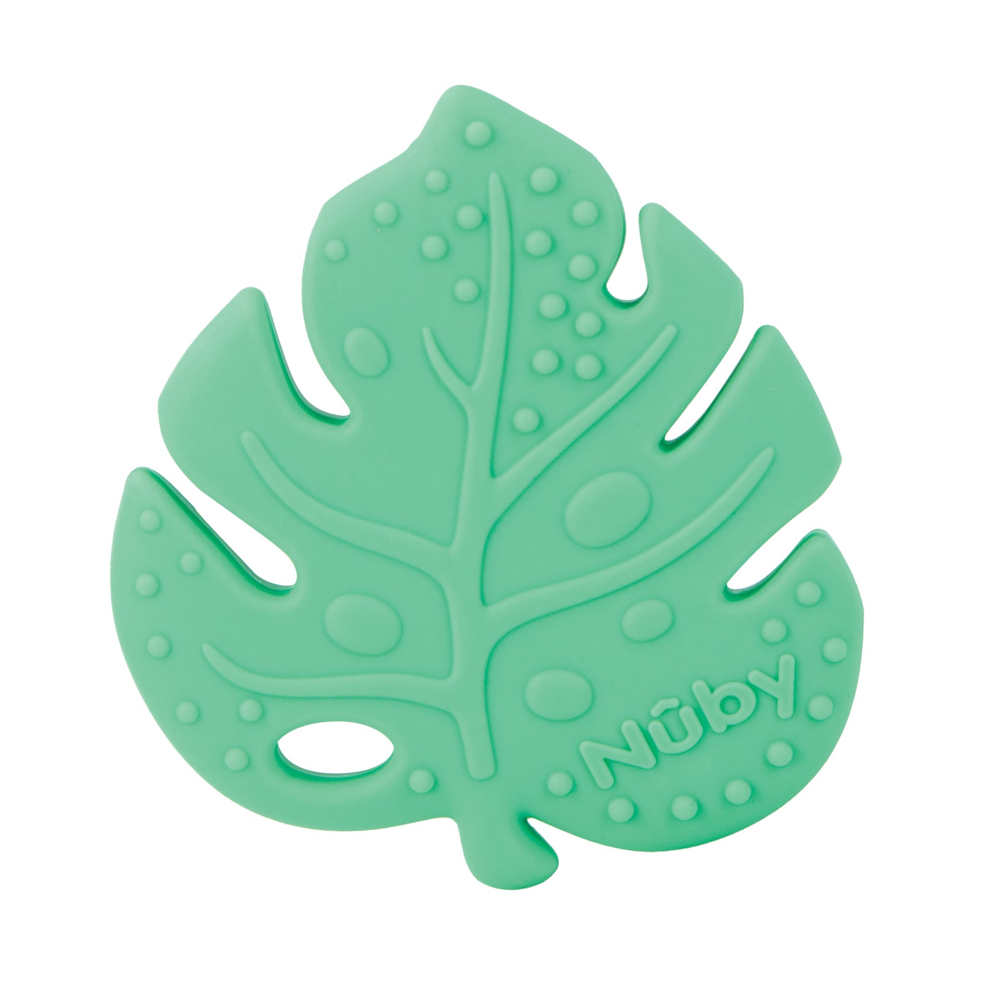 Silicone Teether with Pacifier Clip | Leaf #052ZX