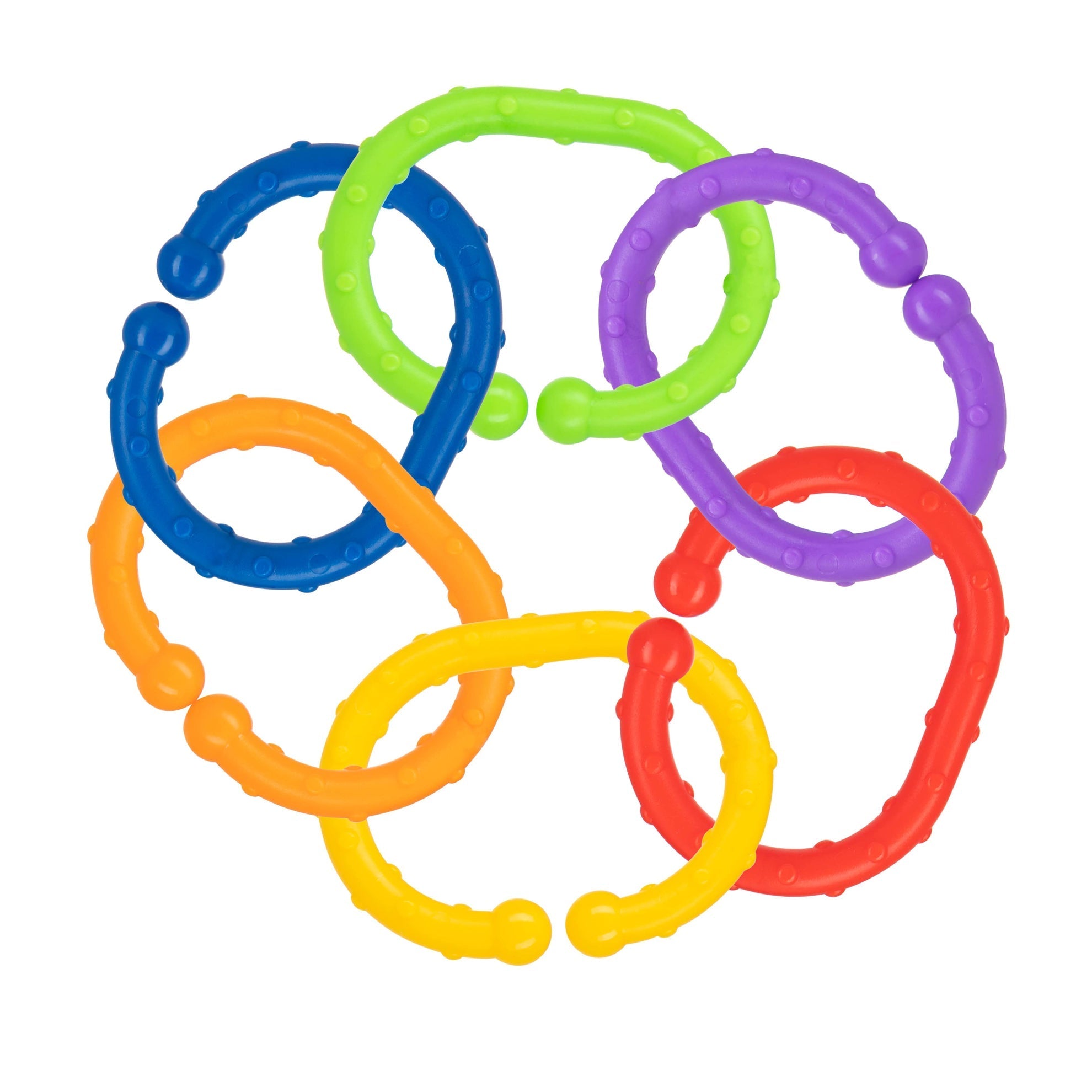 Linkables Teething Toys - Primary Colors - 18 pack #161YK