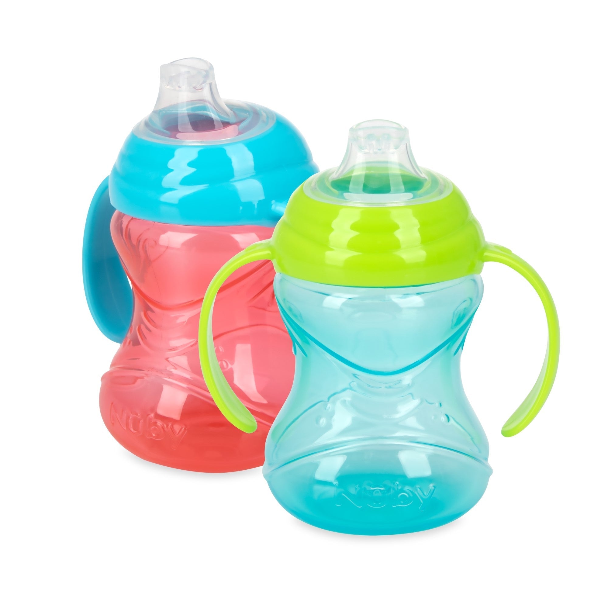 Clik-It Soft Spout Grip N' Sip Trainer Cup (2 Pack) | Blue/Green #277CY
