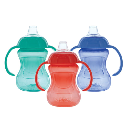 2-Handle Mini Grip N’ Sip Training Sippy Cup (3 Pack) | Green/Red/Blue #3913L