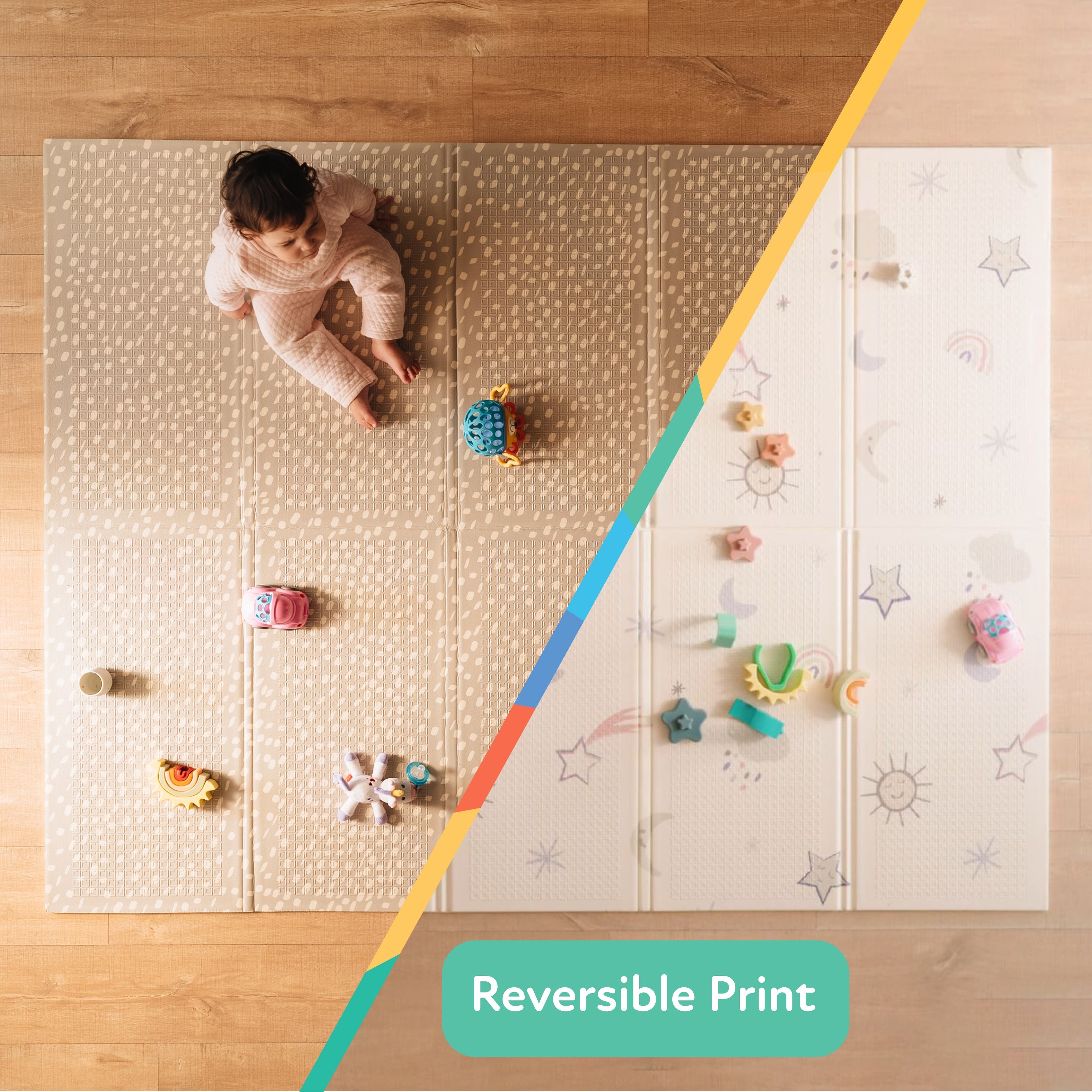 Reversible Floor Mat | Rainbows & Sky #095WB
