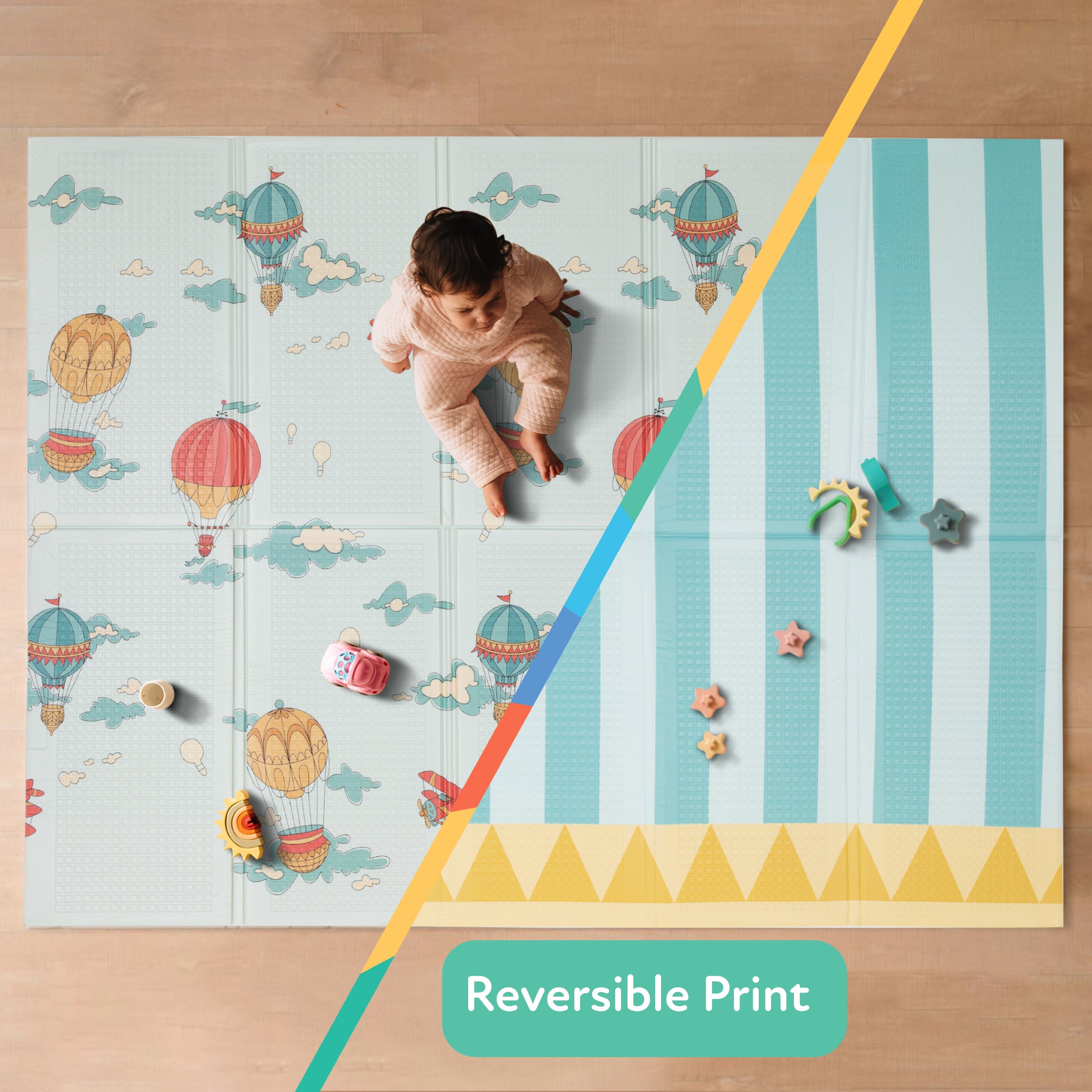 Reversible Floor Mat | Hot Air Balloons #096AI