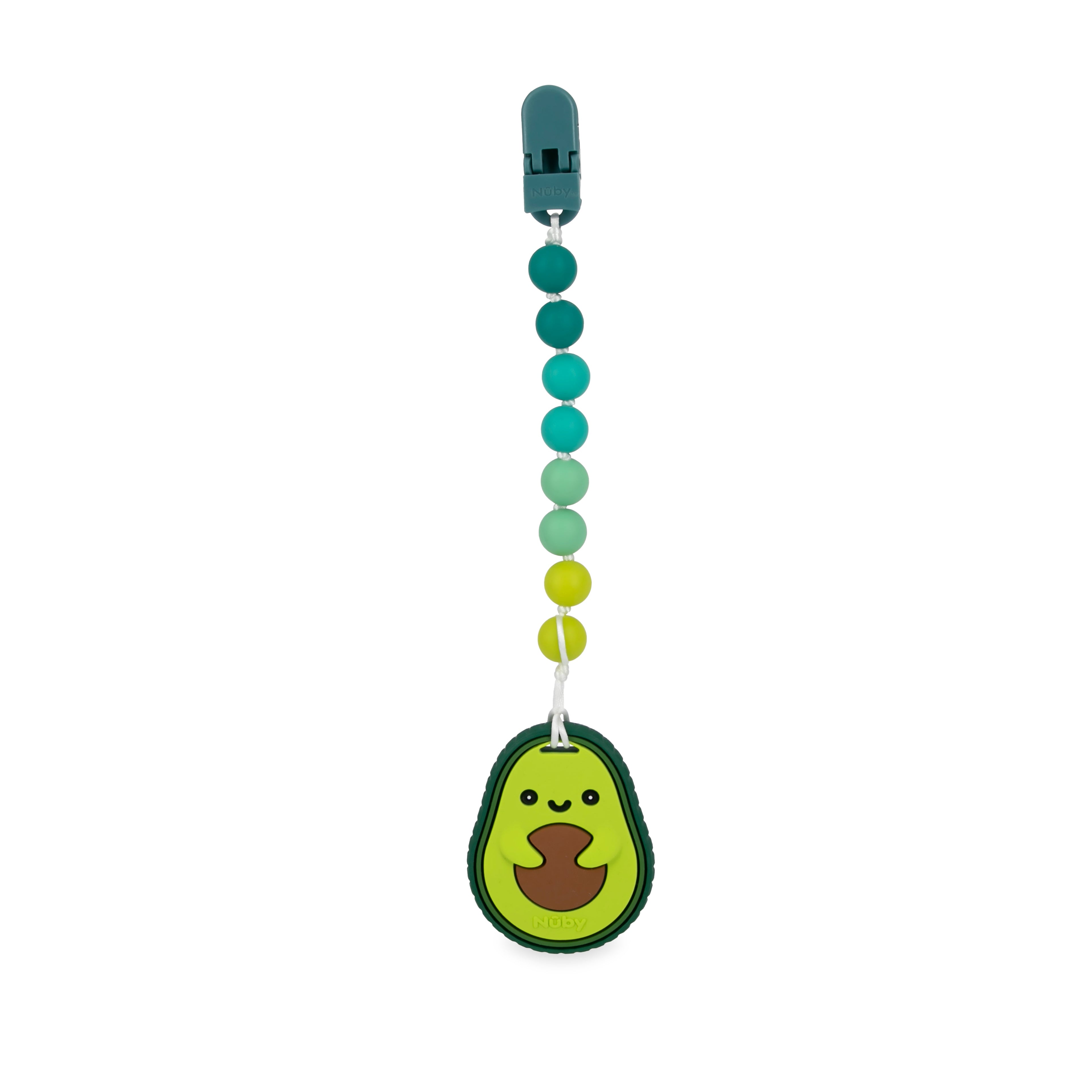Silicone Teether with Pacifier Clip | Avocado #050IR