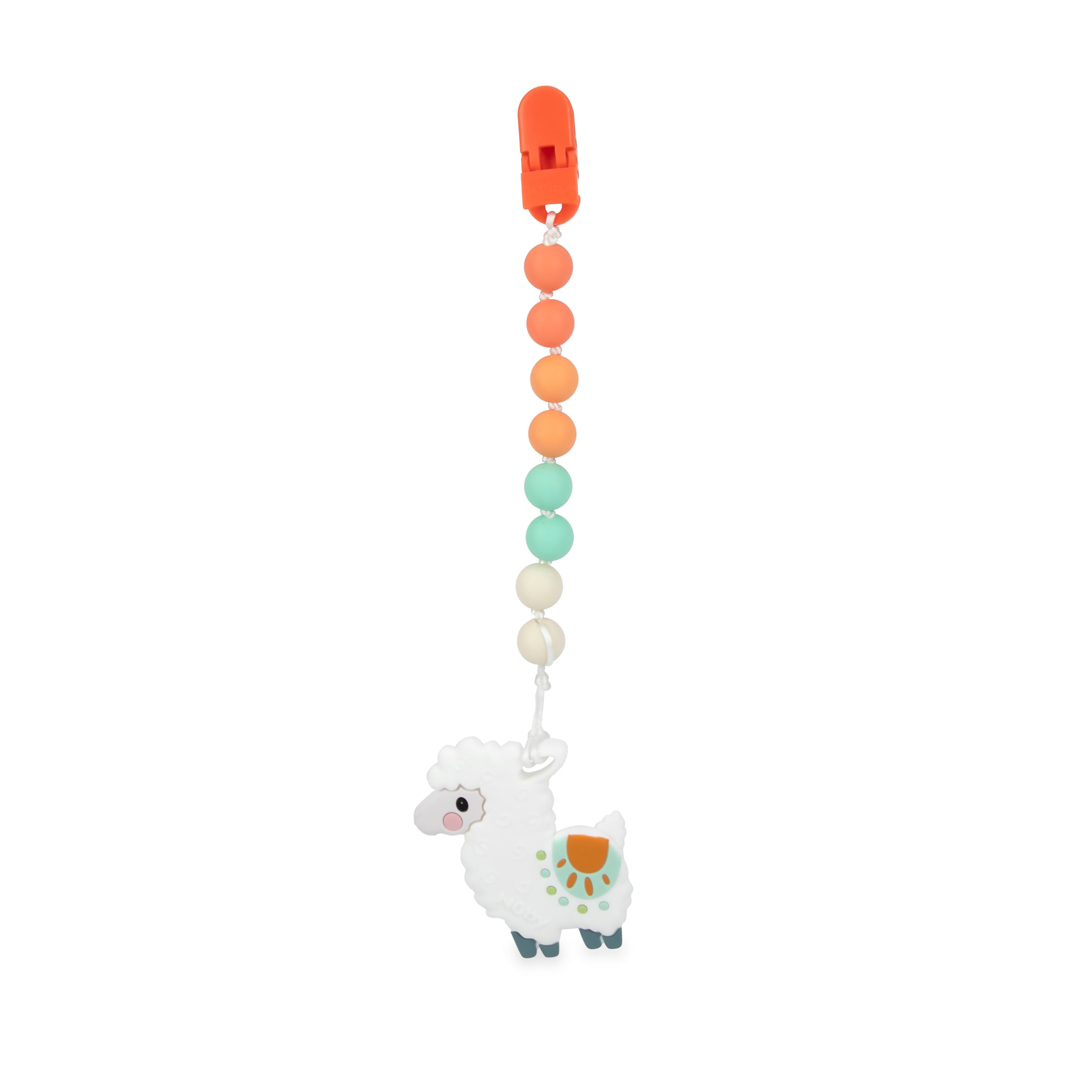 Silicone Teether with Pacifier Clip | Llama #051UL