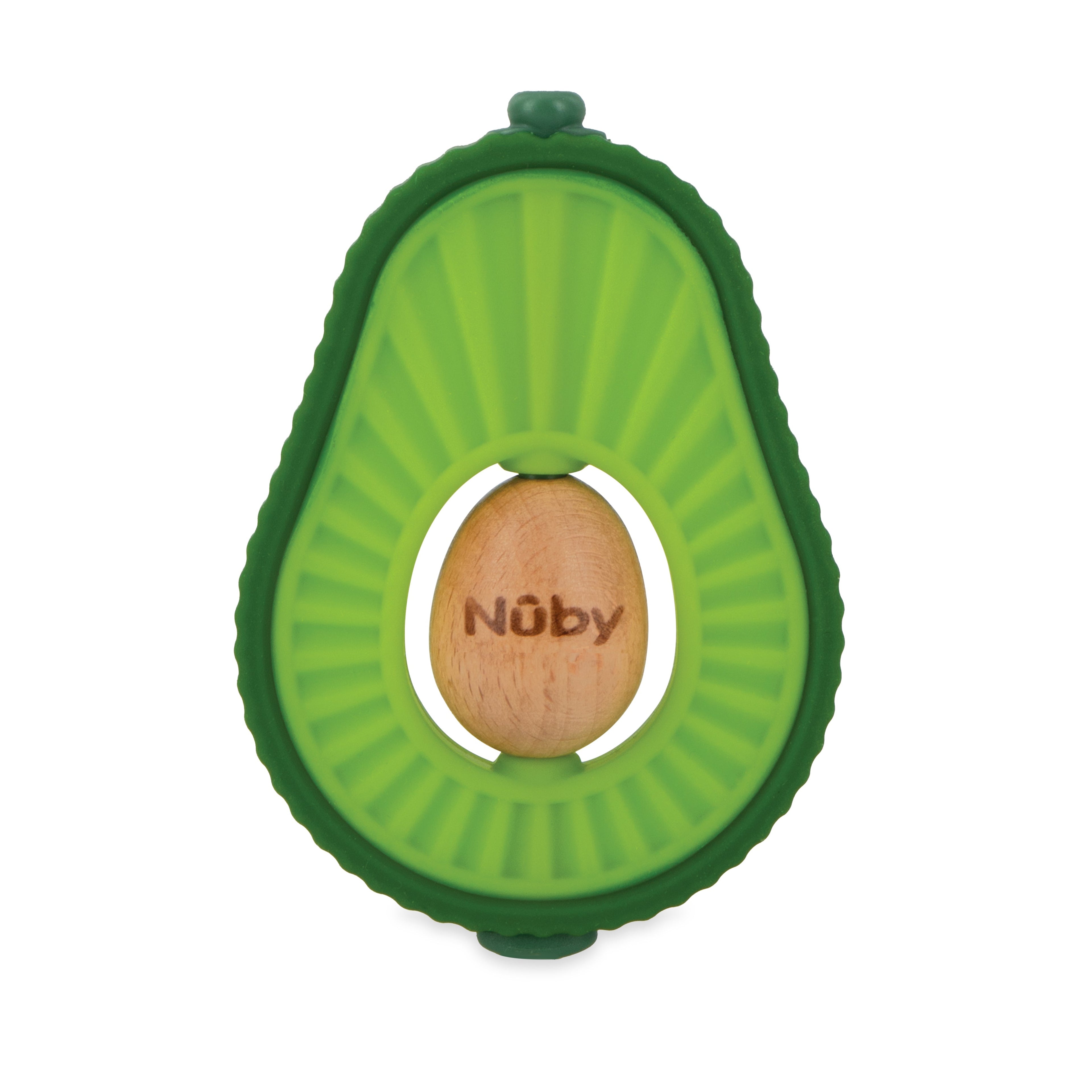 Avocado Muncher Wood and Silicone Teether #3227O
