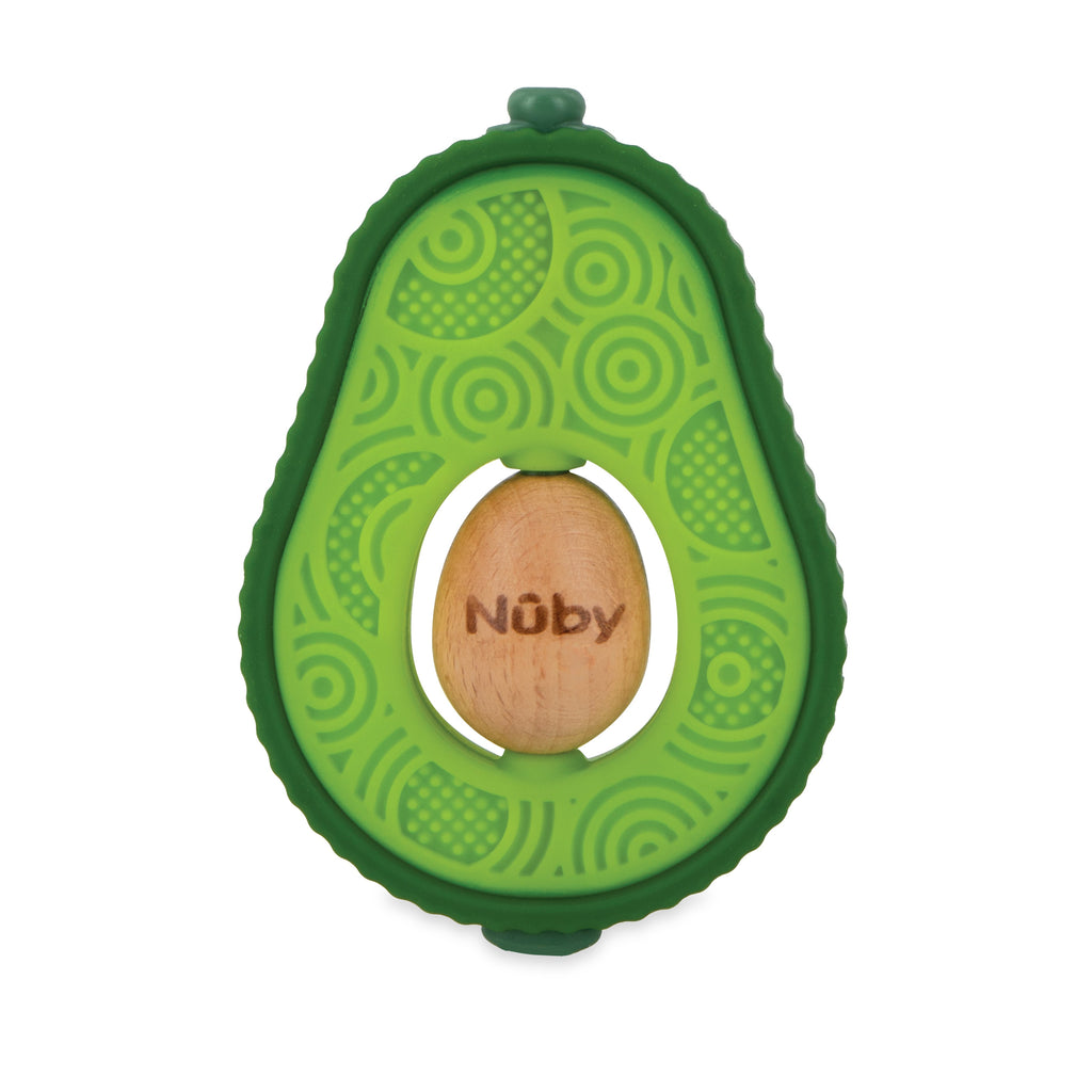 Avocado Muncher Wood and Silicone Teether #3227O