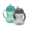 Clik-It Soft Spout Grip N' Sip Trainer Cup (2 Pack) | Aqua/Grey #2766K