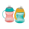 Clik-It Soft Spout Grip N' Sip Trainer Cup (2 Pack) | Aqua/Yellow #275IM