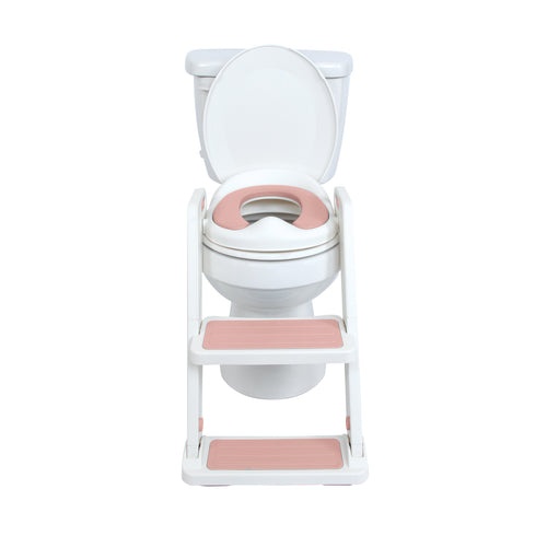 All-in-One Potty Seat Topper with Ladder | Pink #339J7