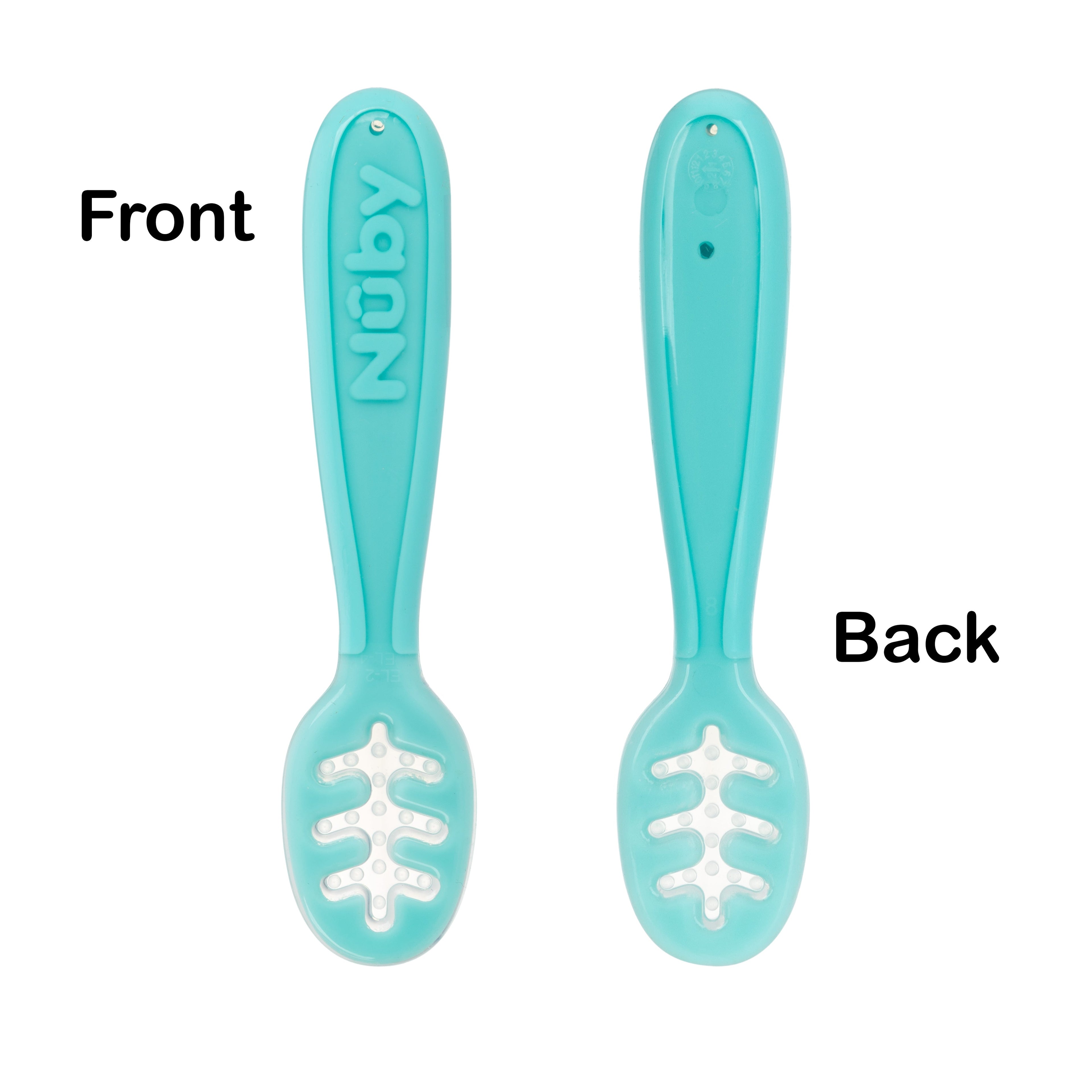 Baby's First Spoons | Aqua, Grey, & Blue #310V9