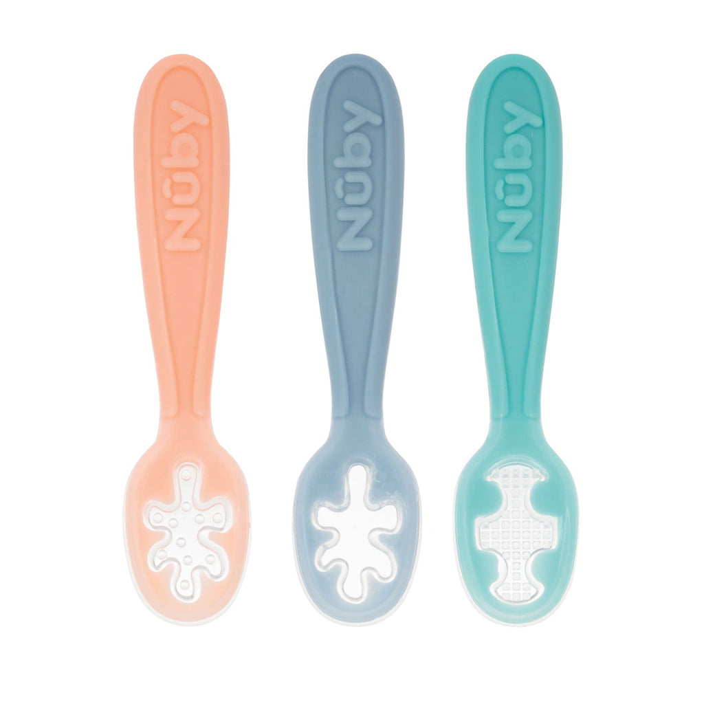 Baby's First Spoons | Aqua, Peach, & Light Blue #309WK