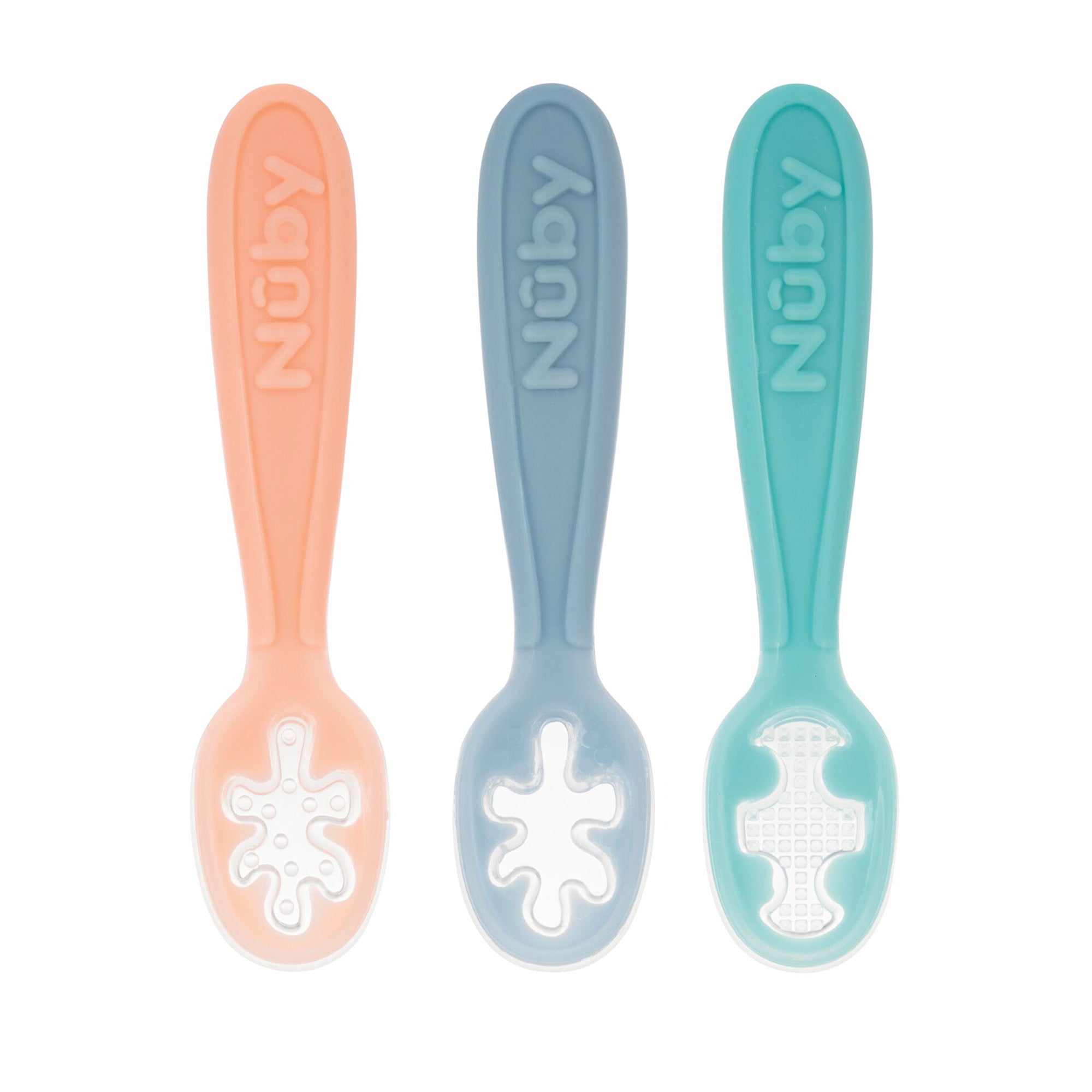 Baby's First Spoons | Aqua, Peach, & Light Blue #309WK