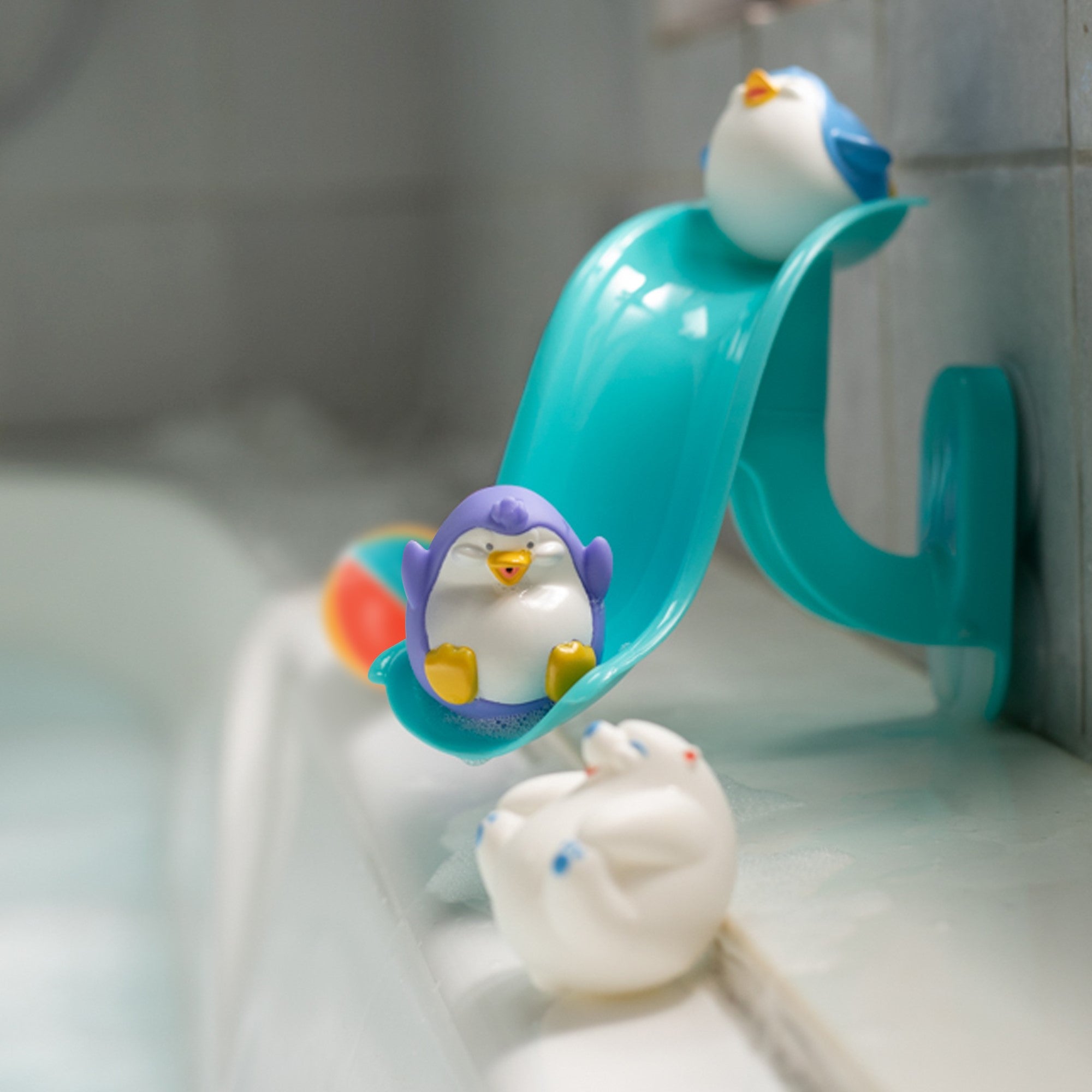 Penguin Slide Squirt Bath Toy #123UL