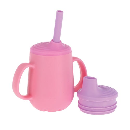 3-Stage Training Cup Set with Handles | Pink #358KN