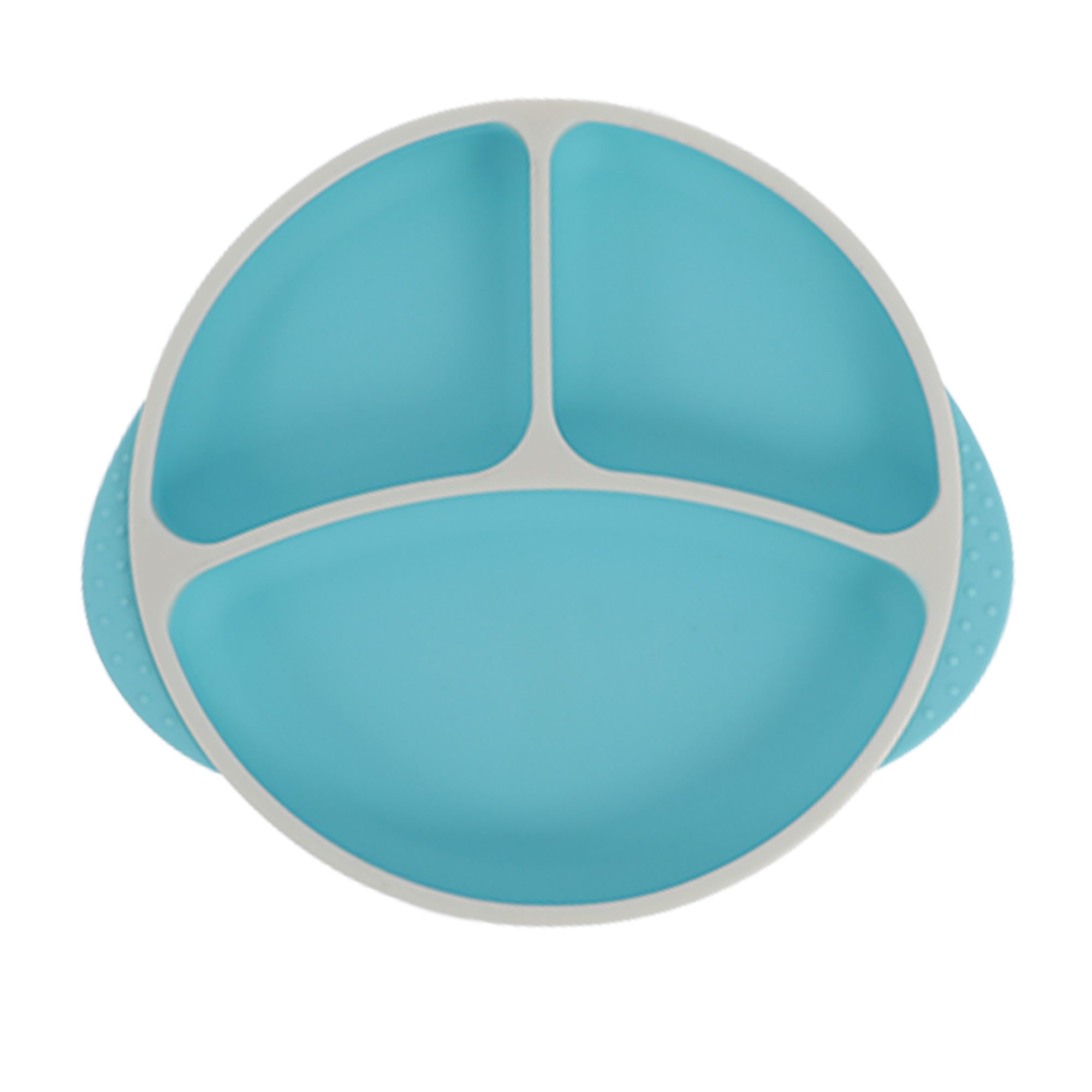 Round Silicone Suction Plate & Lid (2 Pack) | Orange / Aqua #0935Y