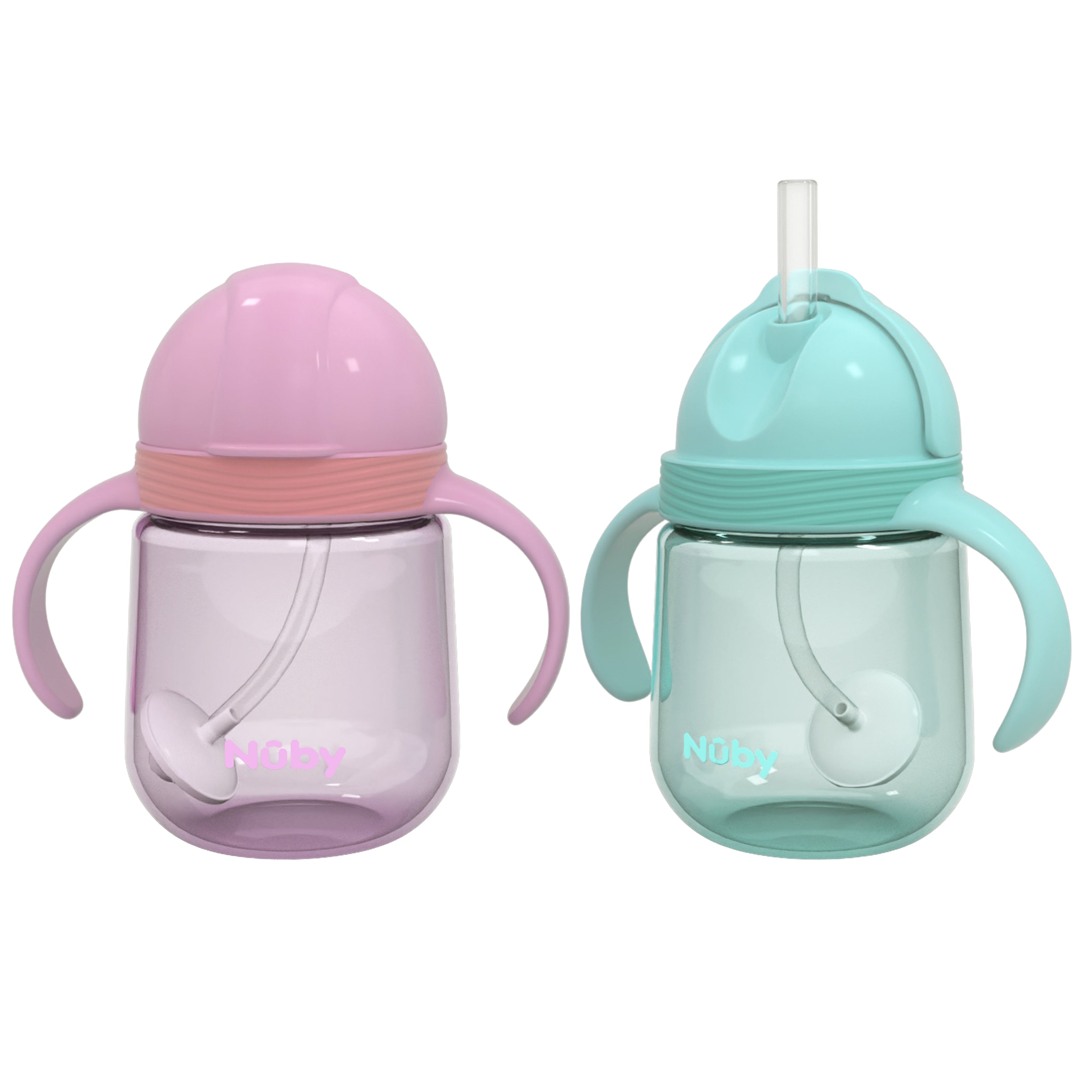 Clik-it Flip-It Straw Cup (2 Pack) | Pink/Aqua #282NG