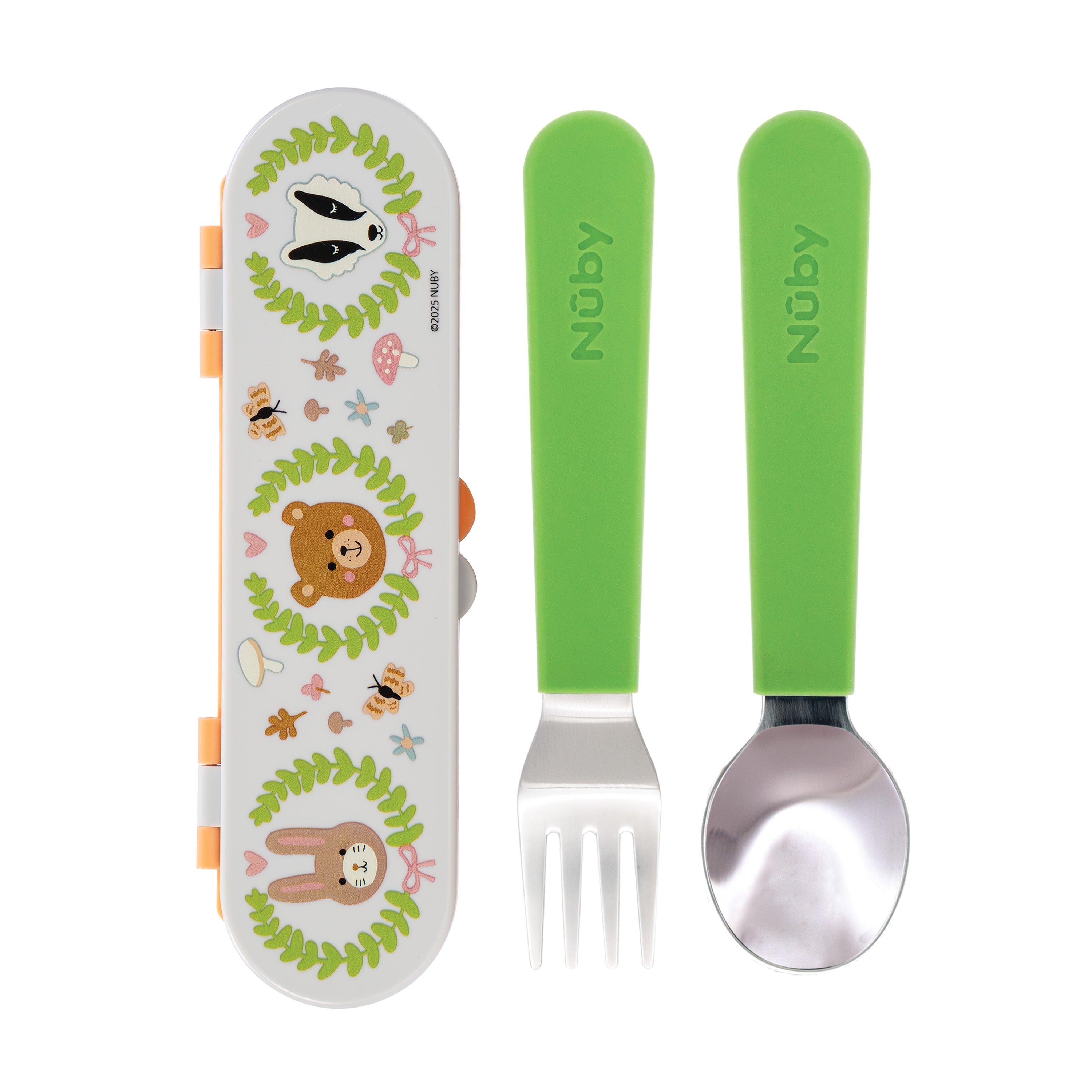 Stainless Steel Toddler Utensil Set | Forest Animals #008IM