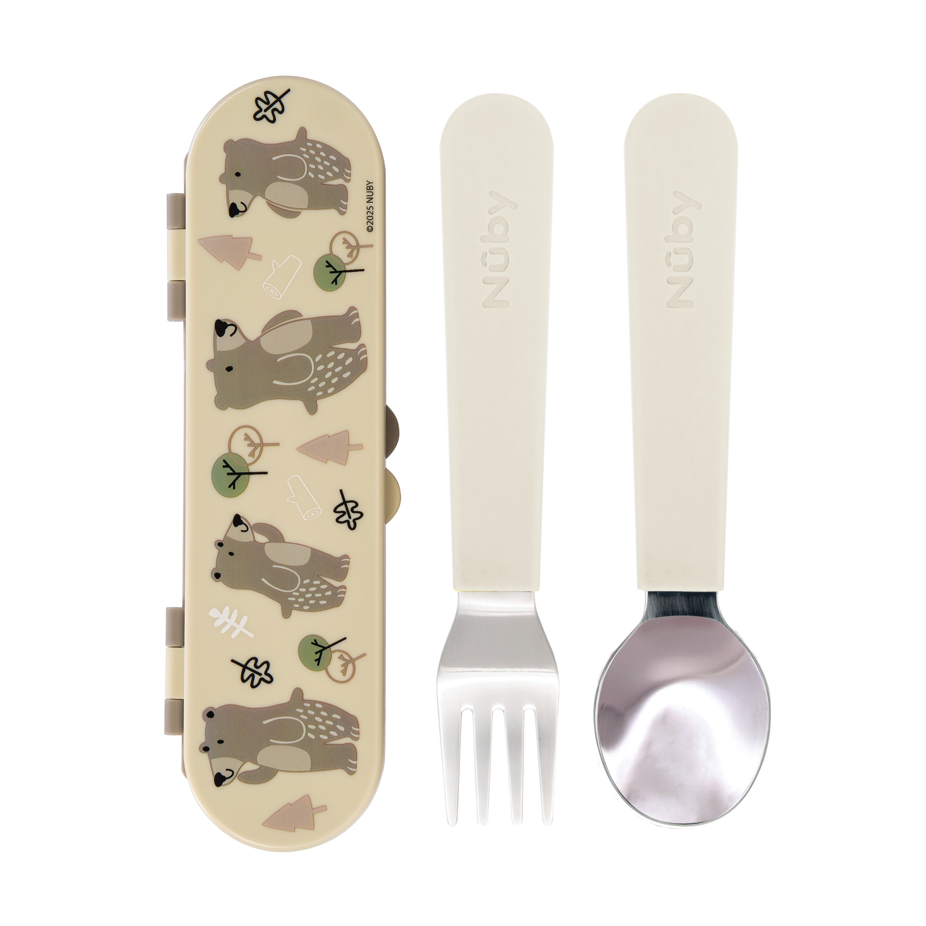 Stainless Steel Toddler Utensil Set | Forest Bears #007P2