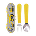Stainless Steel Toddler Utensil Set | Construction Zone #009TX