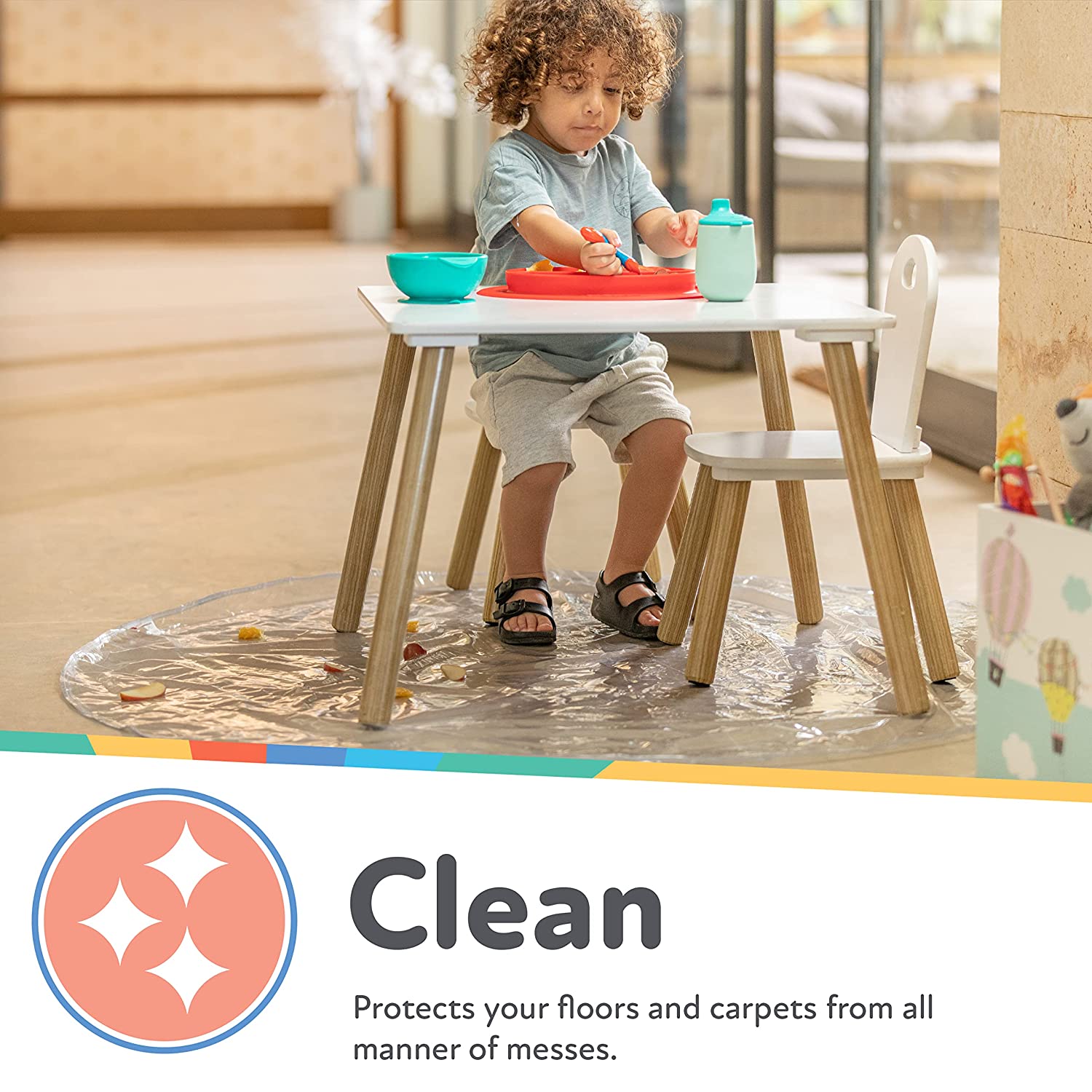 No-Mess Mealtime Floor Mat #228Y3