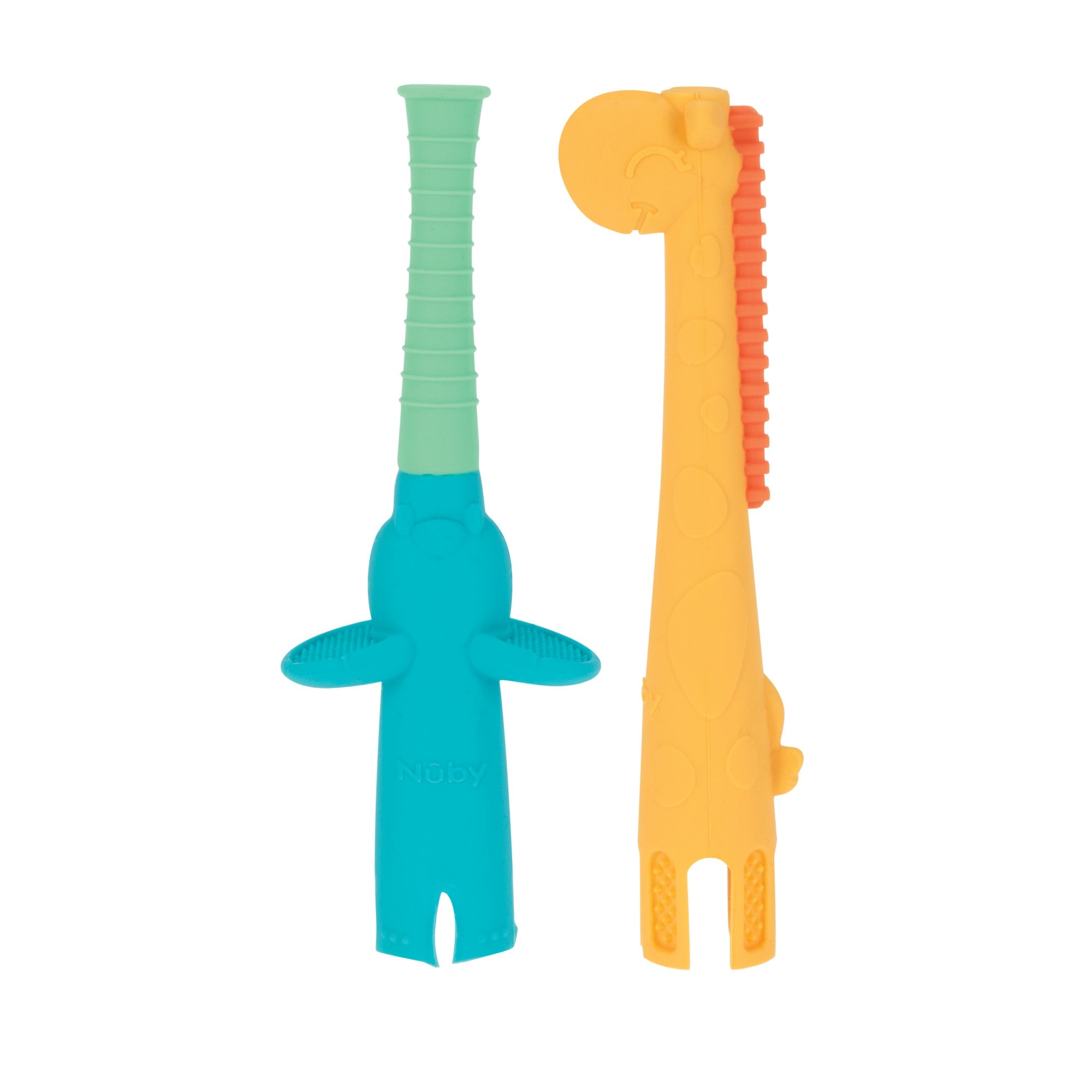 Sensory Tube Teethers (2 Pack) | Aqua & Yellow #083AB