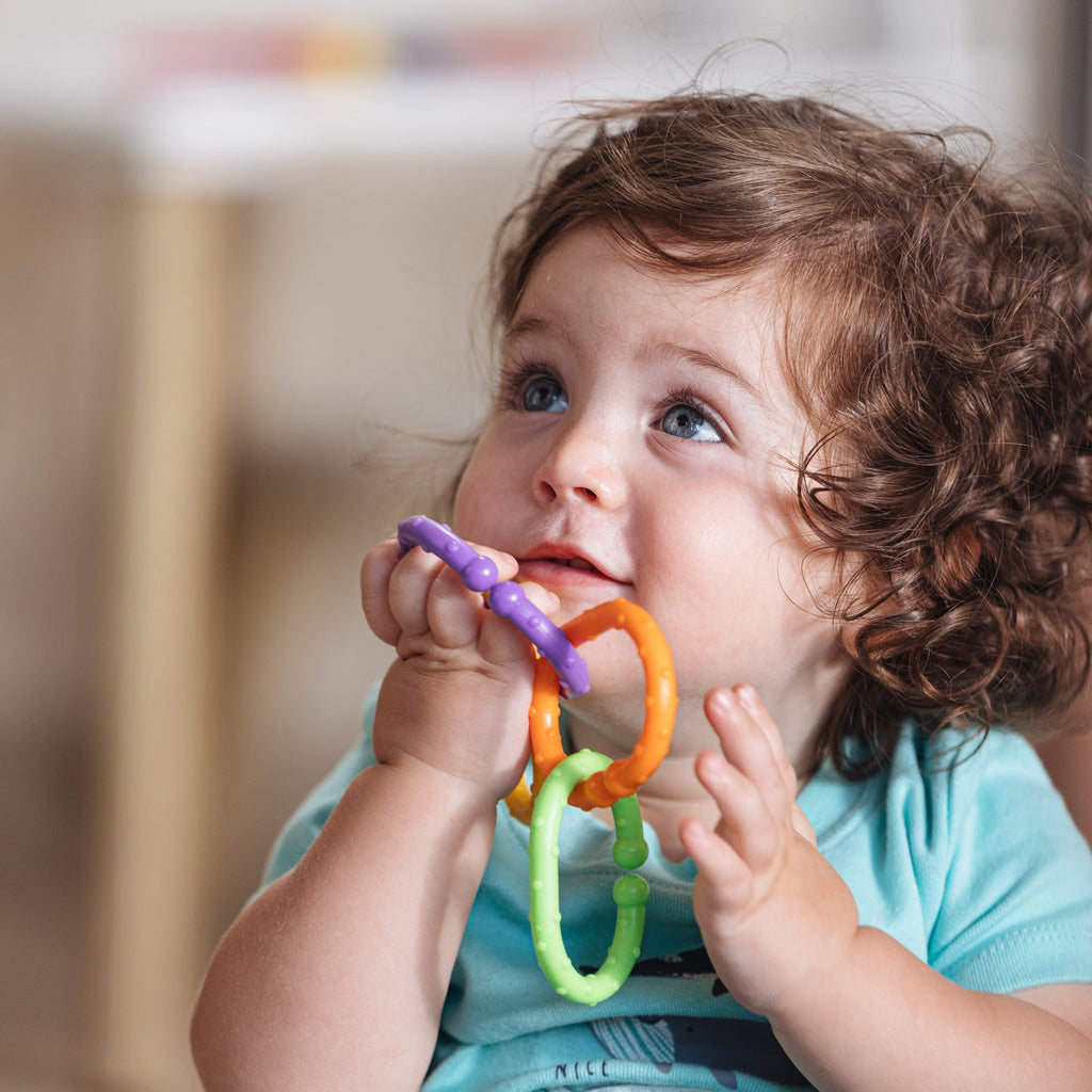 Linkables Teething Toys - Primary Colors - 18 pack #161YK