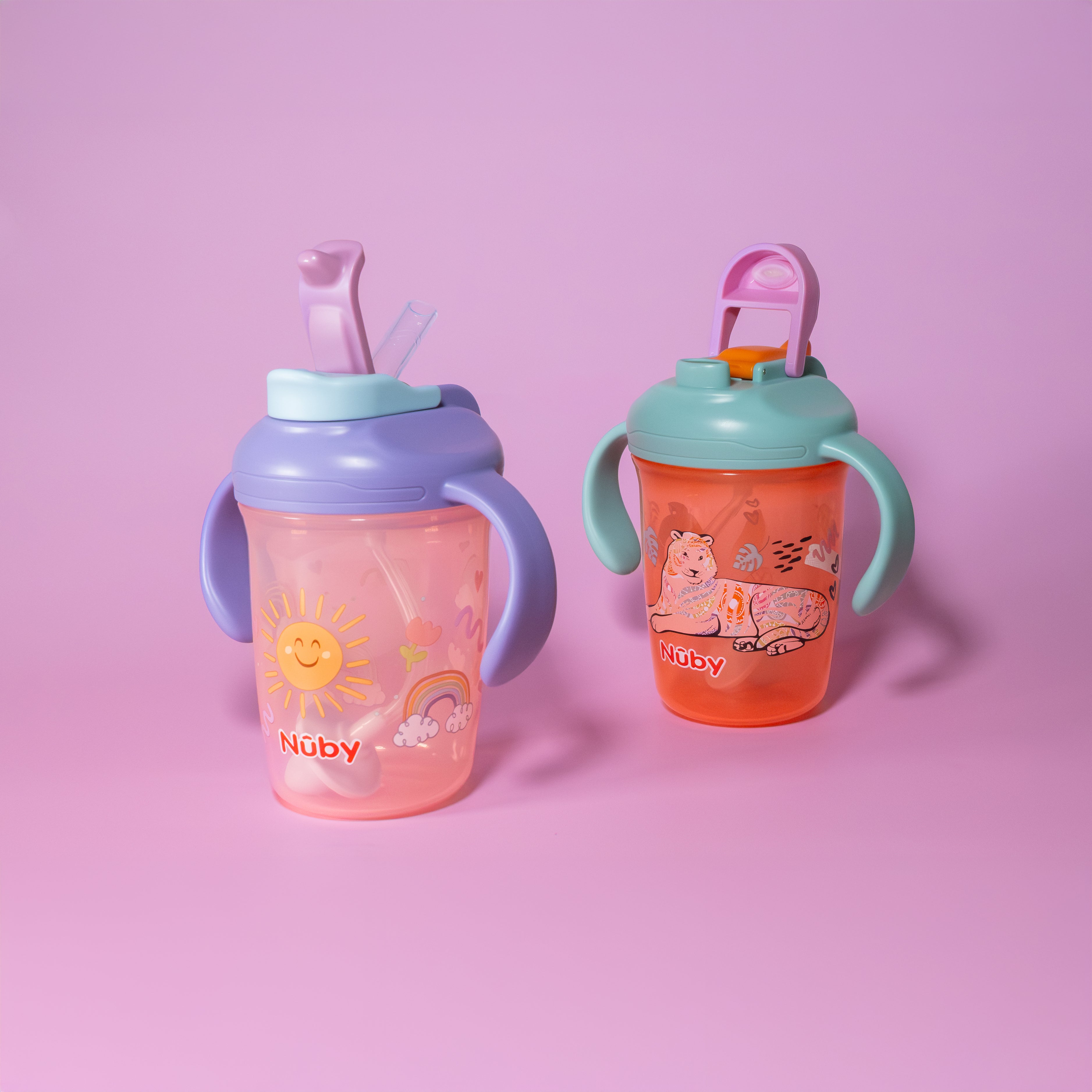 2-in-1 Toddler Cup (2 Pack) | Tiger & Rainbows #148GM