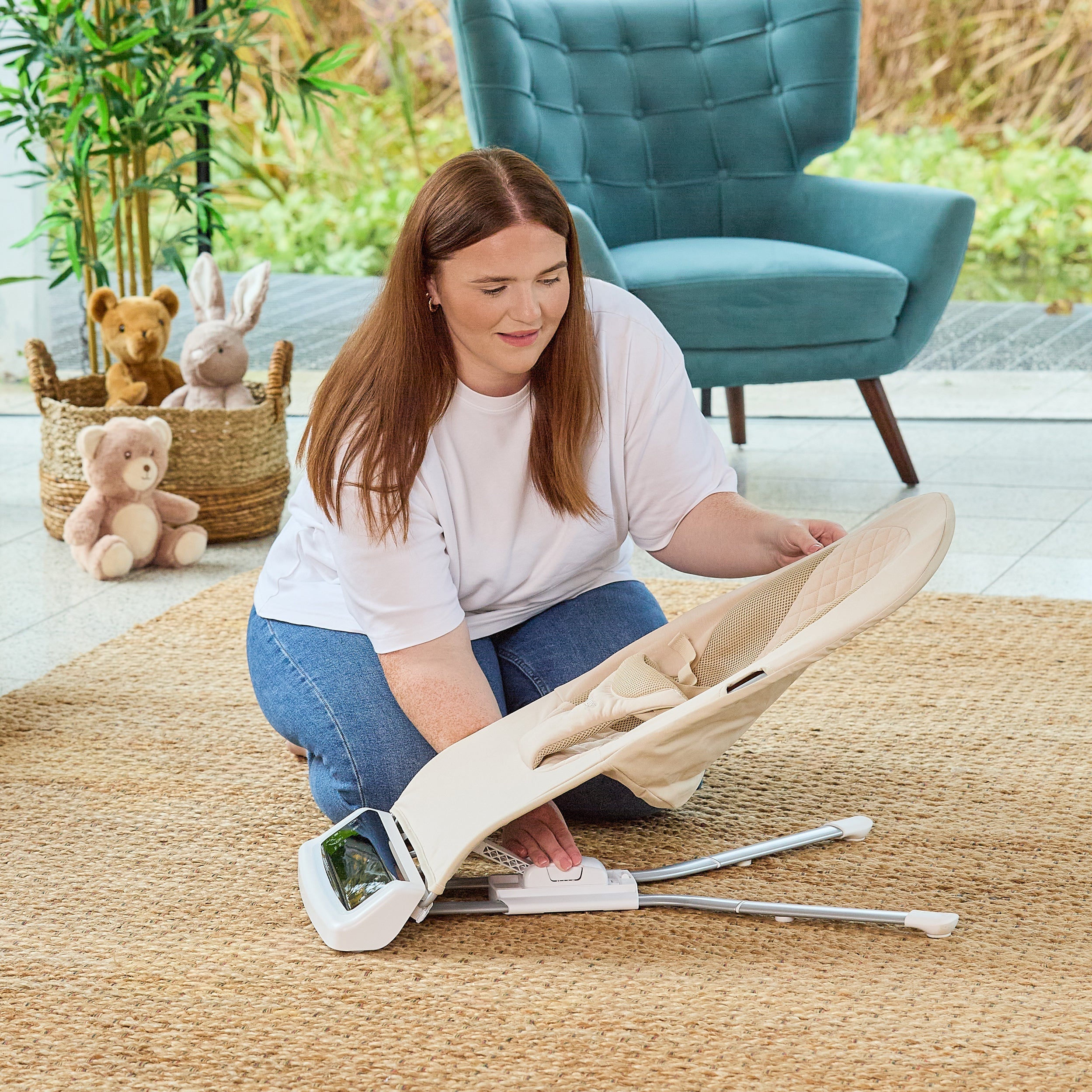 Deluxe Baby Bouncer Seat | Khaki #253V6