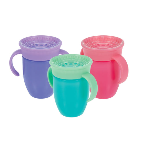 360 Wonder Cup with Handles (3 Pack - 7 oz) | Purple/Pink/Aqua #341MX