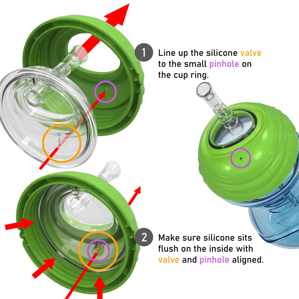 Clik-It Flex Straw Leakproof Sippy Cup (3 Pack) #285B7