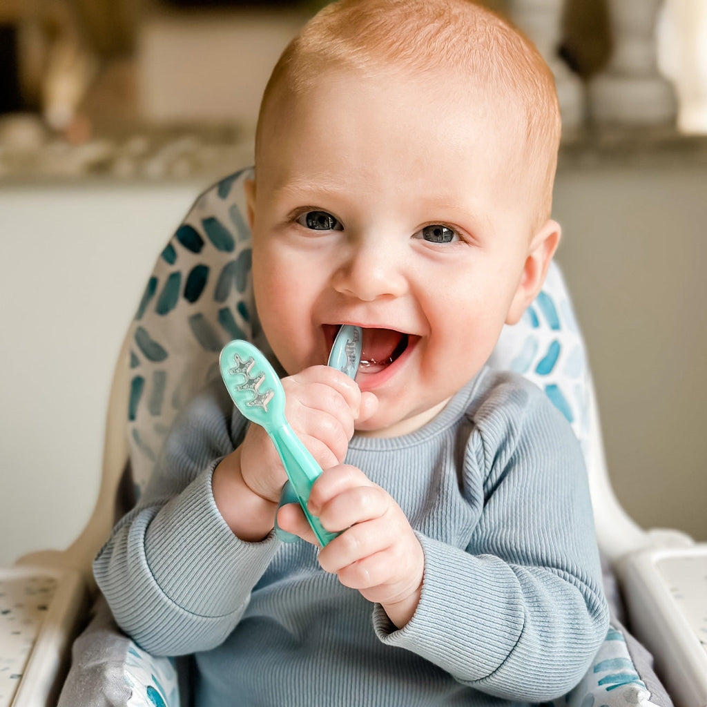 Baby's First Spoons | Aqua, Peach, & Light Blue #309WK