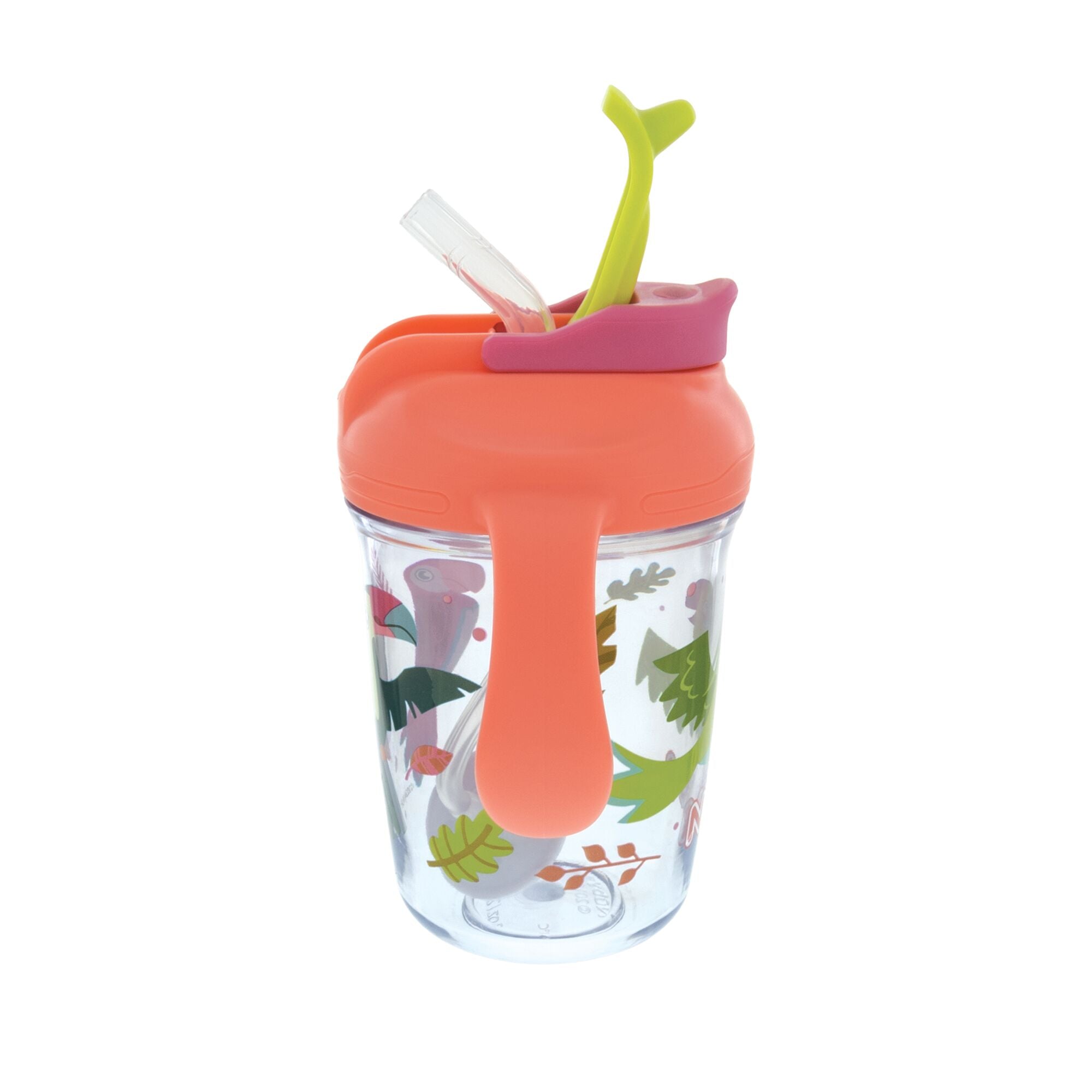 2-Handle Multi-Function Flip-It Cup | Tropical Birds #385AT