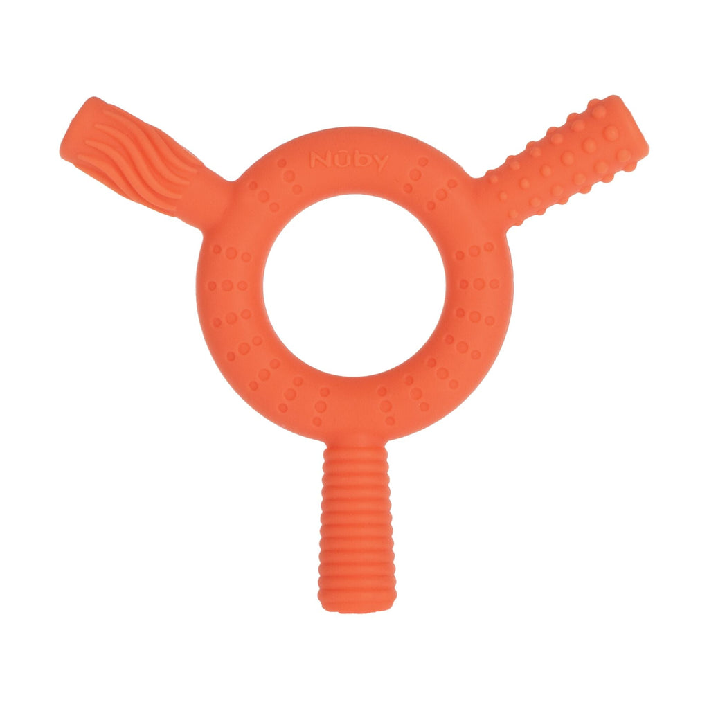 Hollow Sensory Tube Teethers | Blue/Coral #196KT