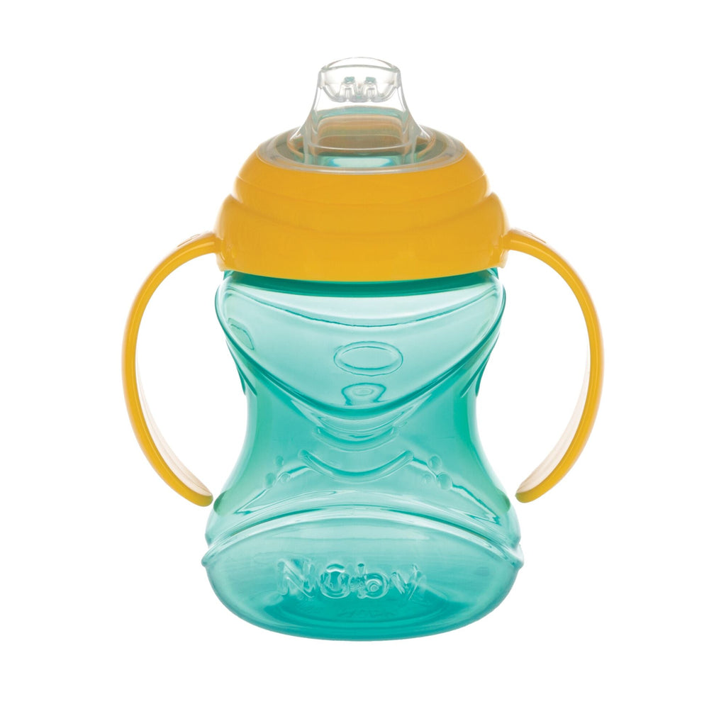 Clik-It Soft Spout Grip N' Sip Trainer Cup (2 Pack) | Aqua/Yellow #275IM