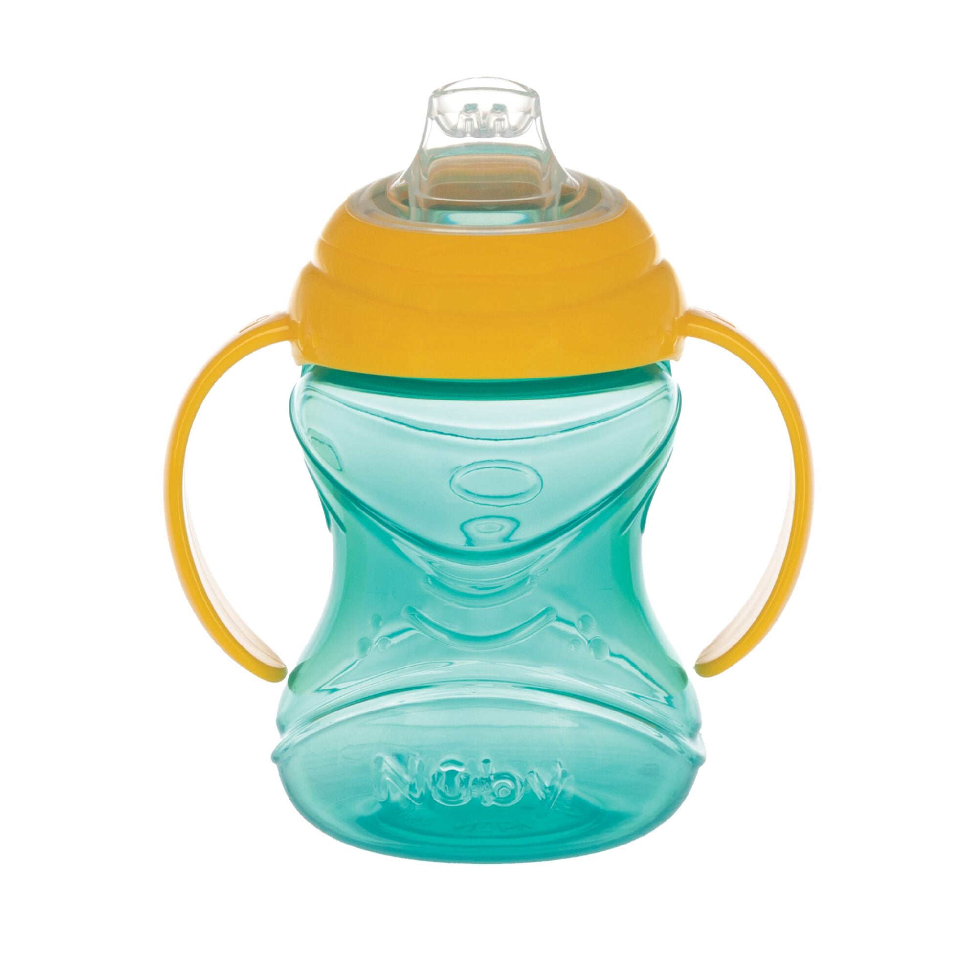 Clik-It Soft Spout Grip N' Sip Trainer Cup (2 Pack) | Aqua/Yellow #275IM