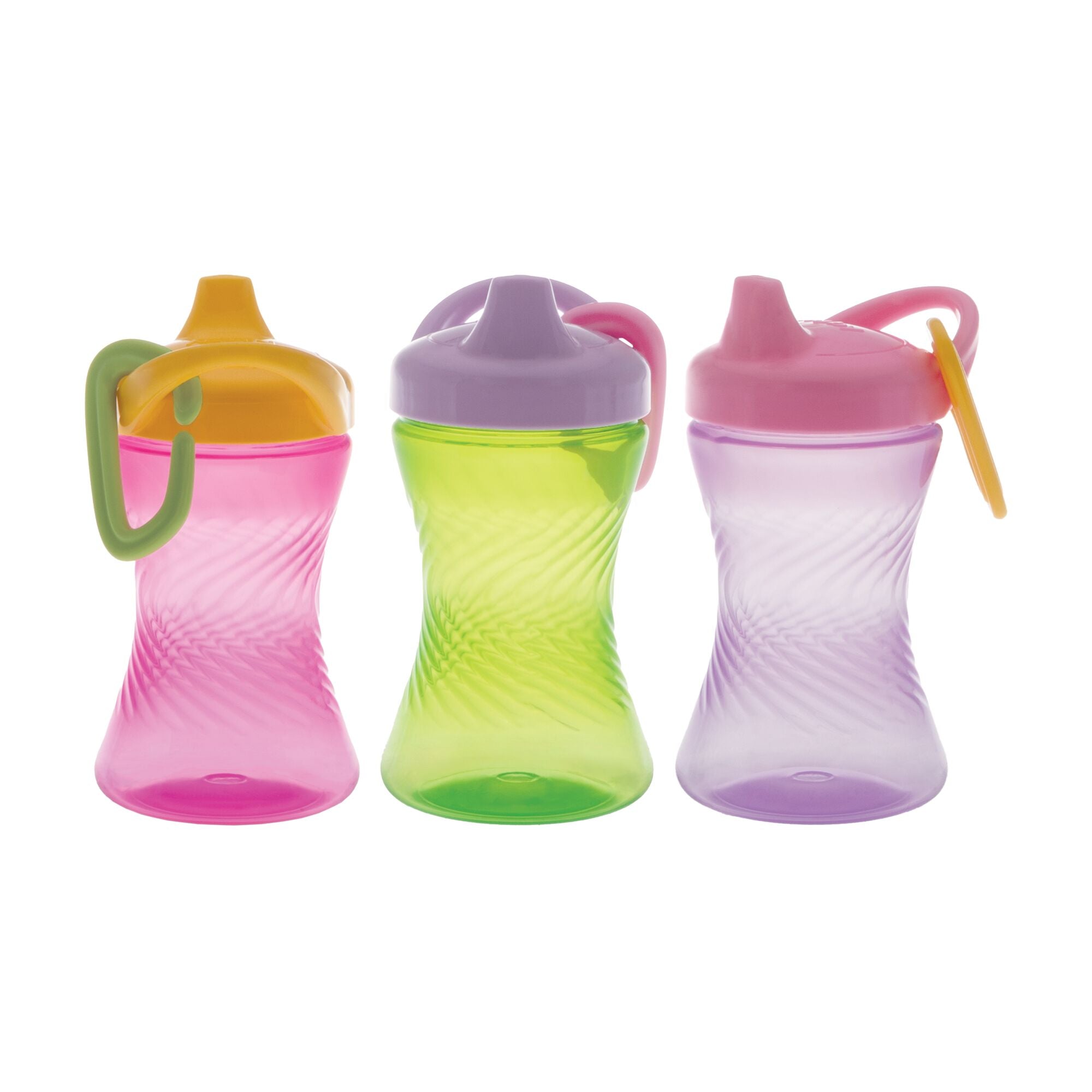 Hard Spout Sippy Cup with Carabiner (3 Pack) | Pink/Green/Purple #202FU