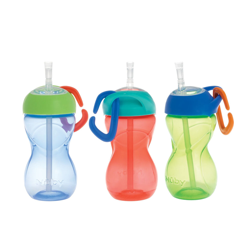 Clik-it Travel Straw Cup with Carabiner (3 Pack) | Red/Green/Blue #27074