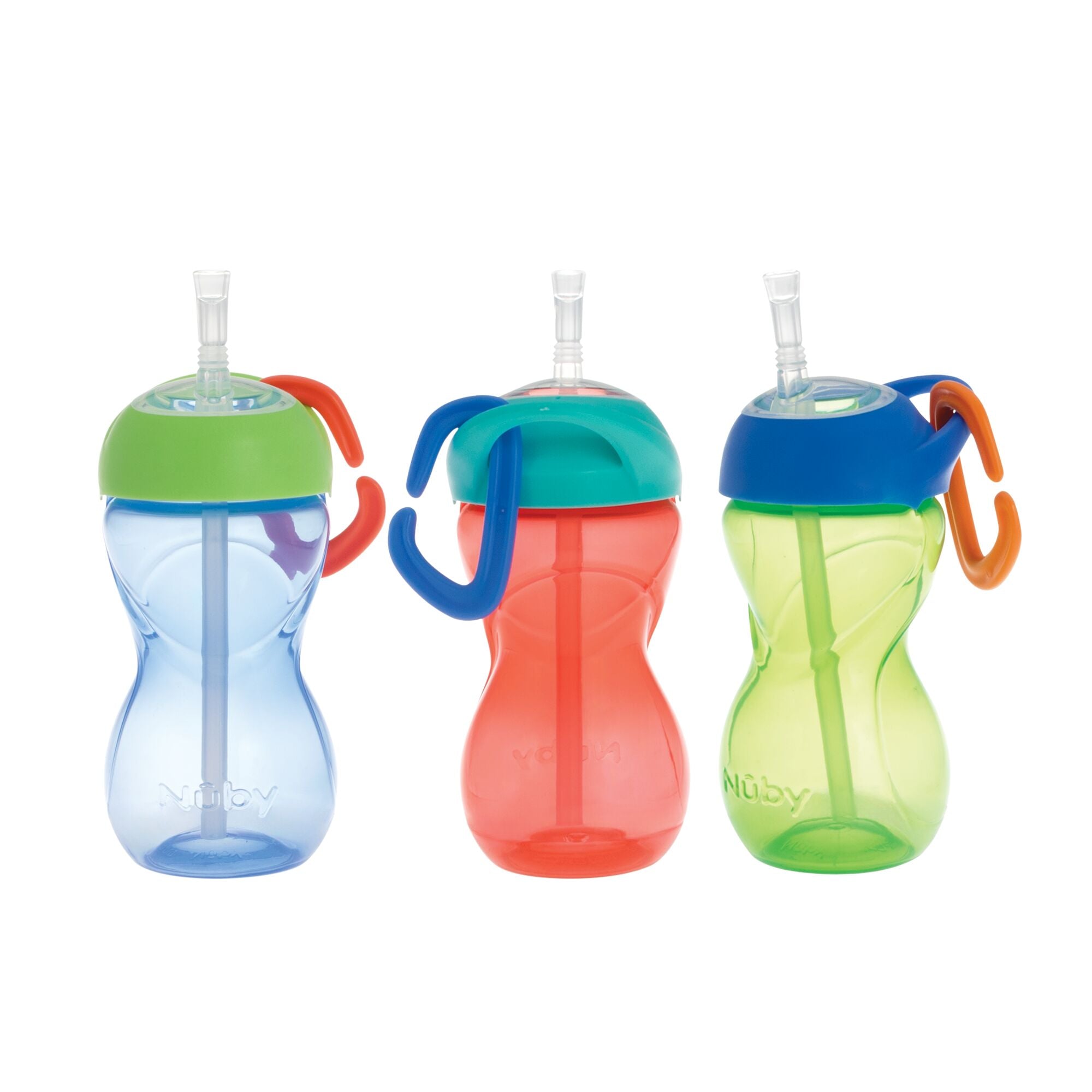Clik-it Travel Straw Cup with Carabiner (3 Pack) | Red/Green/Blue #27074