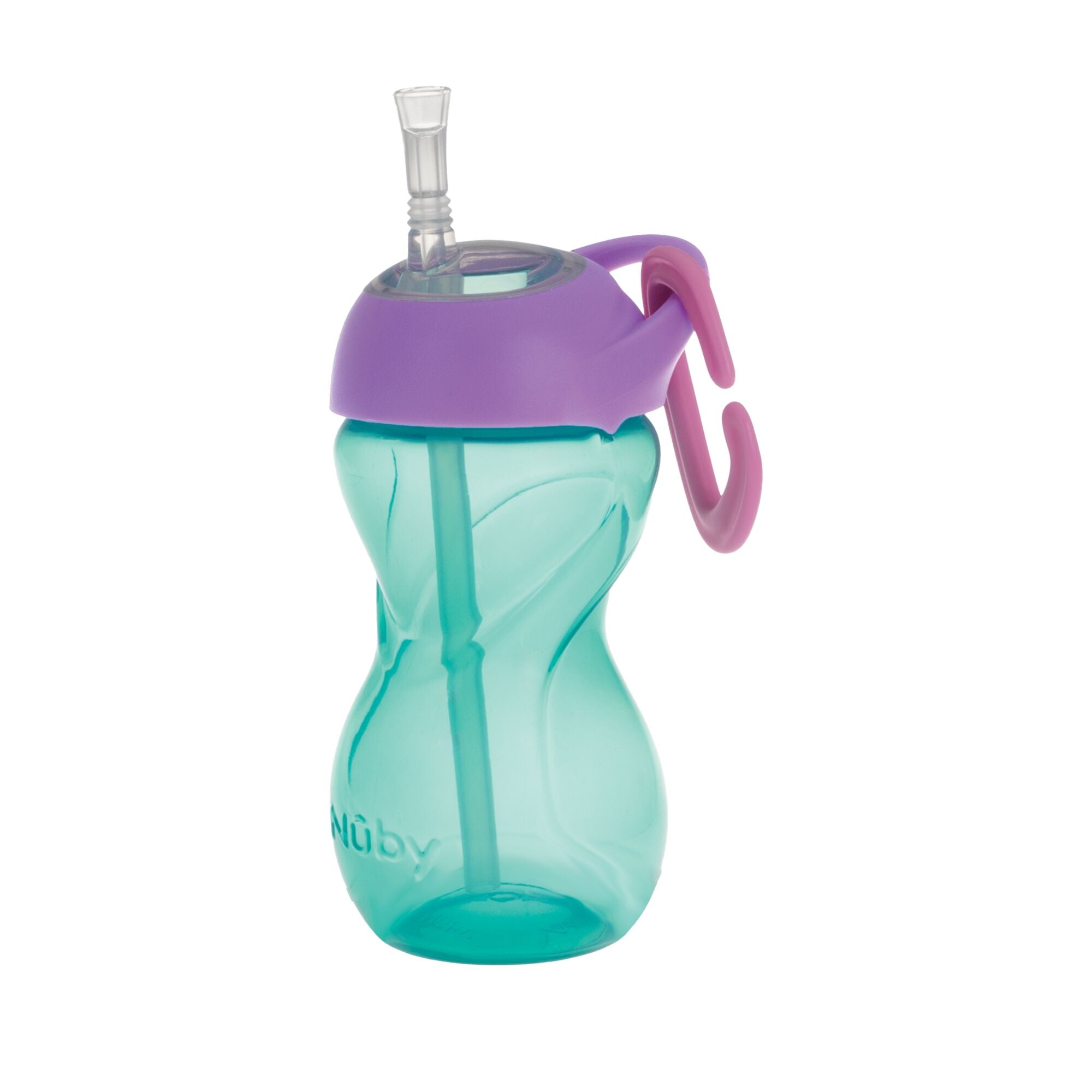 Clik-it Travel Straw Cup with Carabiner (3 Pack) | Aqua/Pink/Purple #271T2