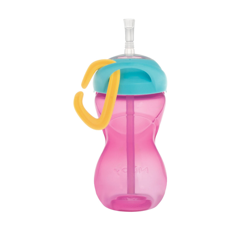 Clik-it Travel Straw Cup with Carabiner (3 Pack) | Aqua/Pink/Purple #271T2