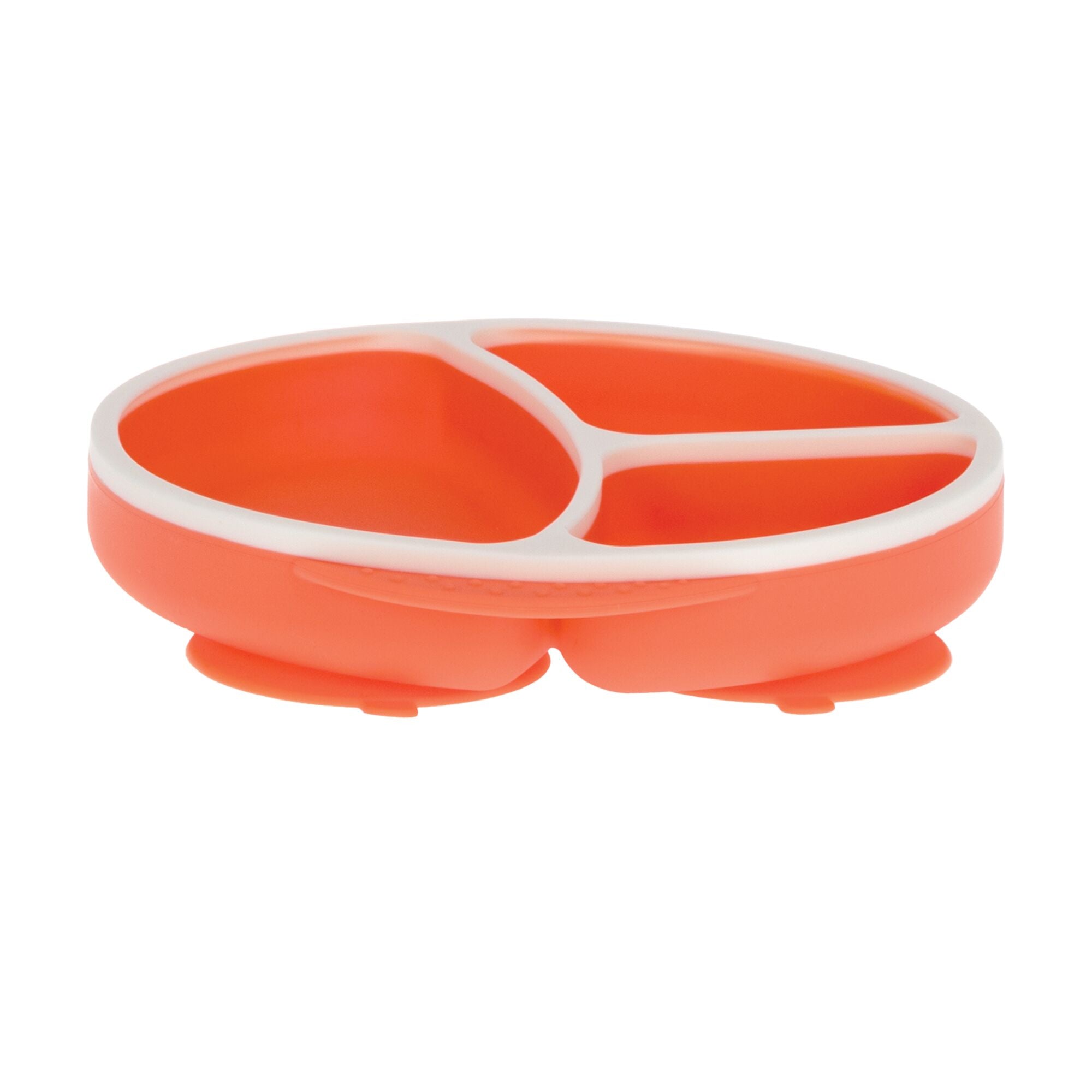 Round Silicone Suction Plate & Lid (2 Pack) | Orange / Aqua #0935Y