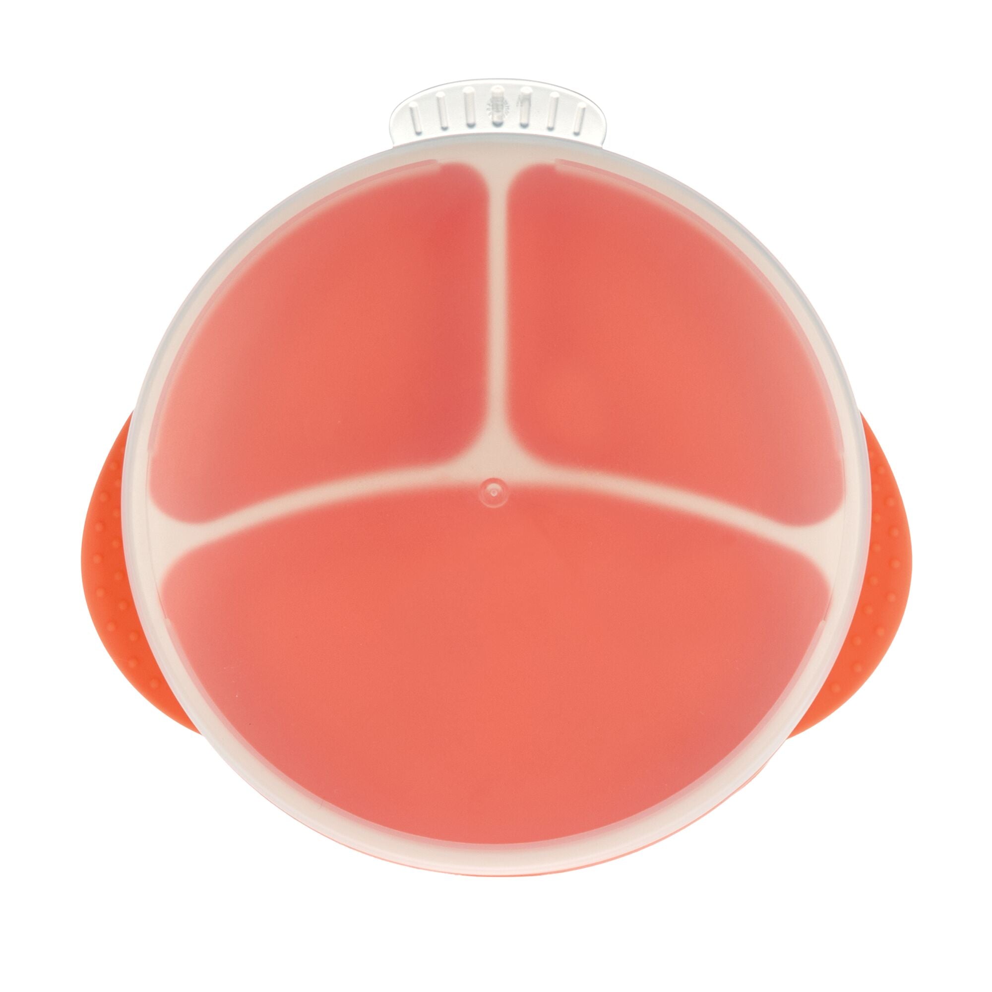 Round Silicone Suction Plate & Lid (2 Pack) | Orange / Aqua #0935Y