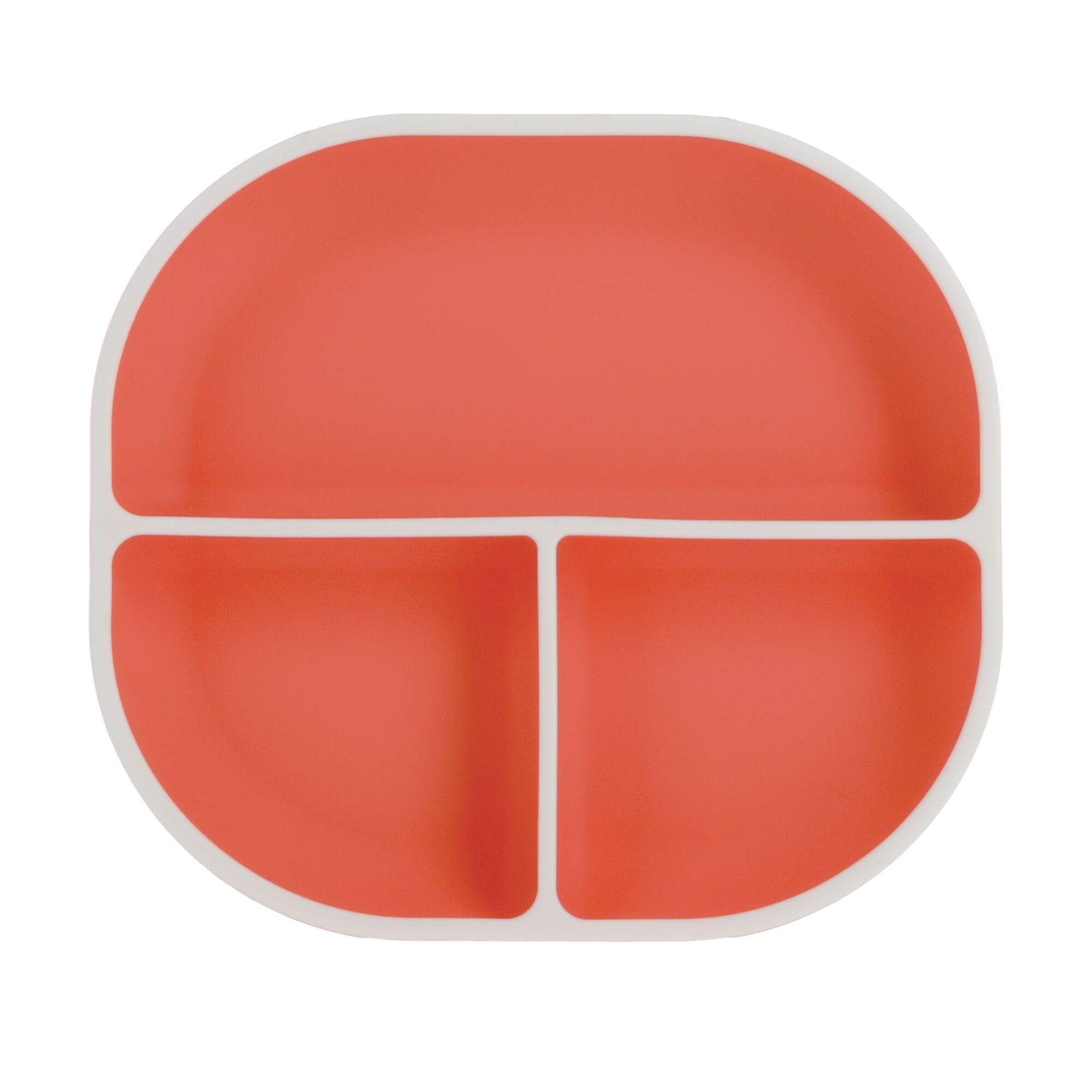 Rectangular Silicone Suction Plate (2 Pack) | Coral / Aqua #101S9