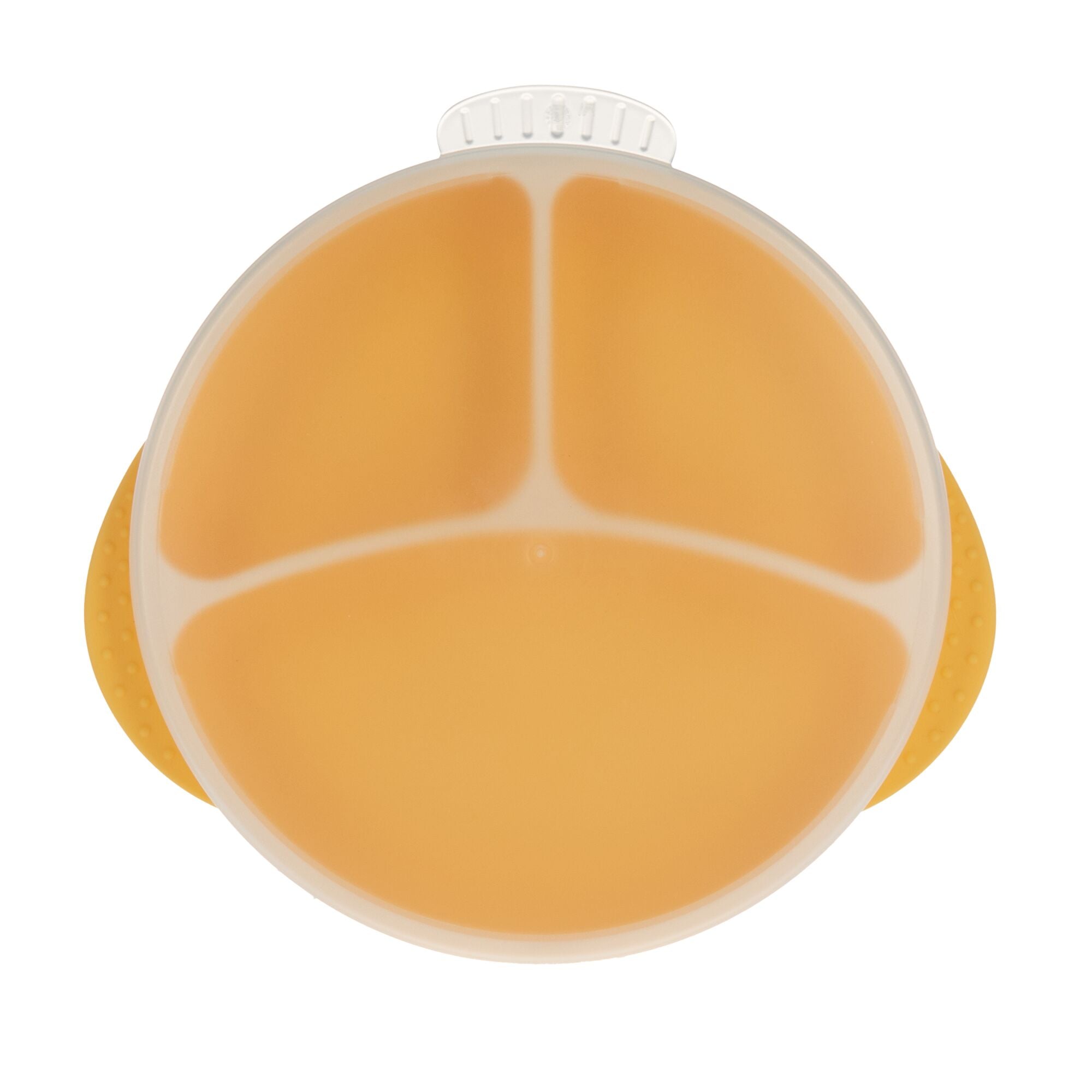 Round Silicone Suction Plate & Lid (2 Pack) | Blue / Yellow #092RN