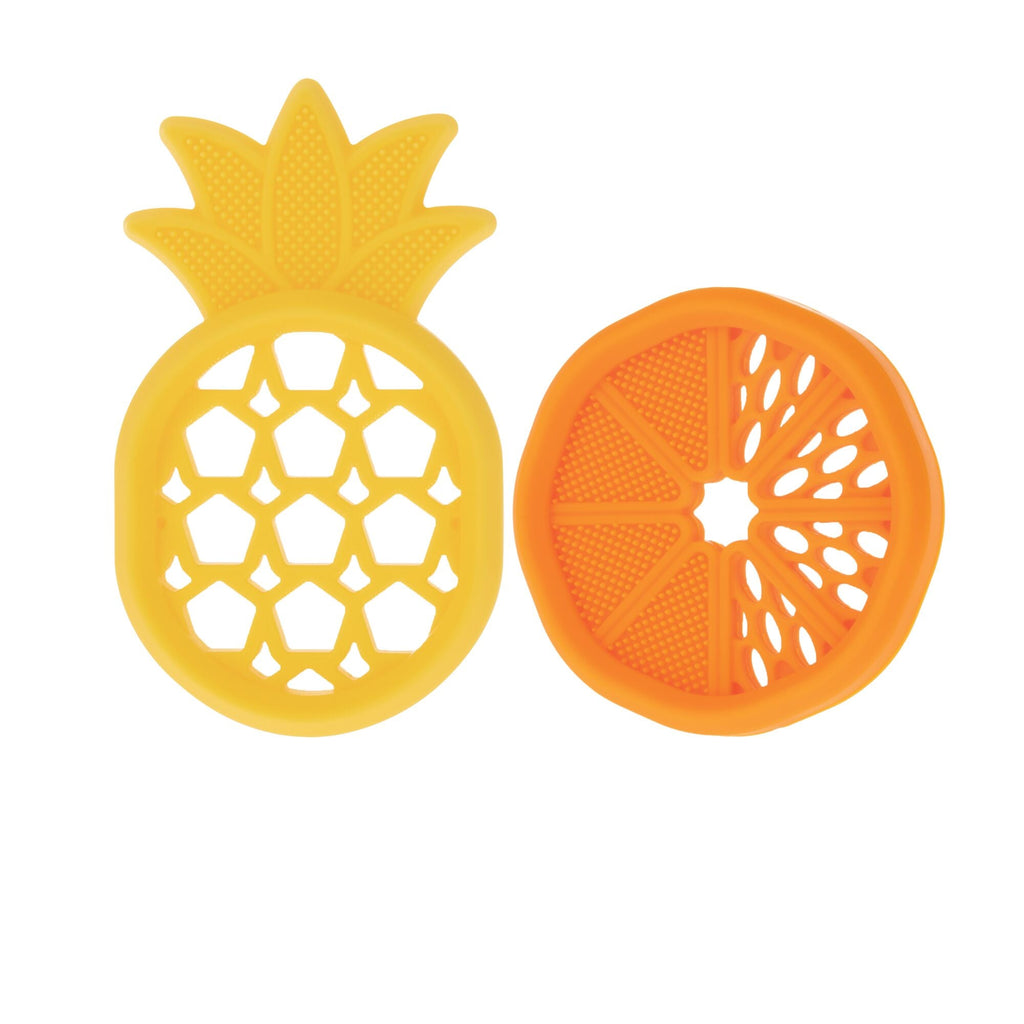 Silicone Mini Teethers (2 Pack) | Orange & Pineapple #071ST