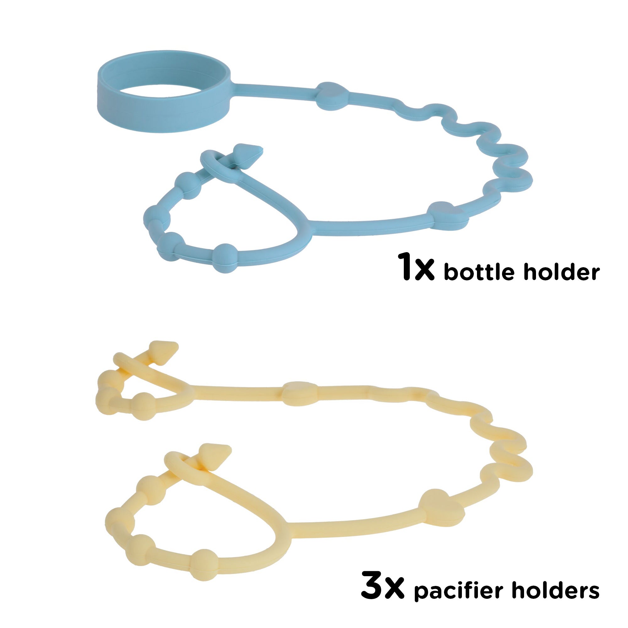 Pacifier & Bottle Bungee Set (4 Pack) #130BT