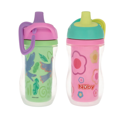 Active Sipper Insulated Cup | Green & Pink #17606