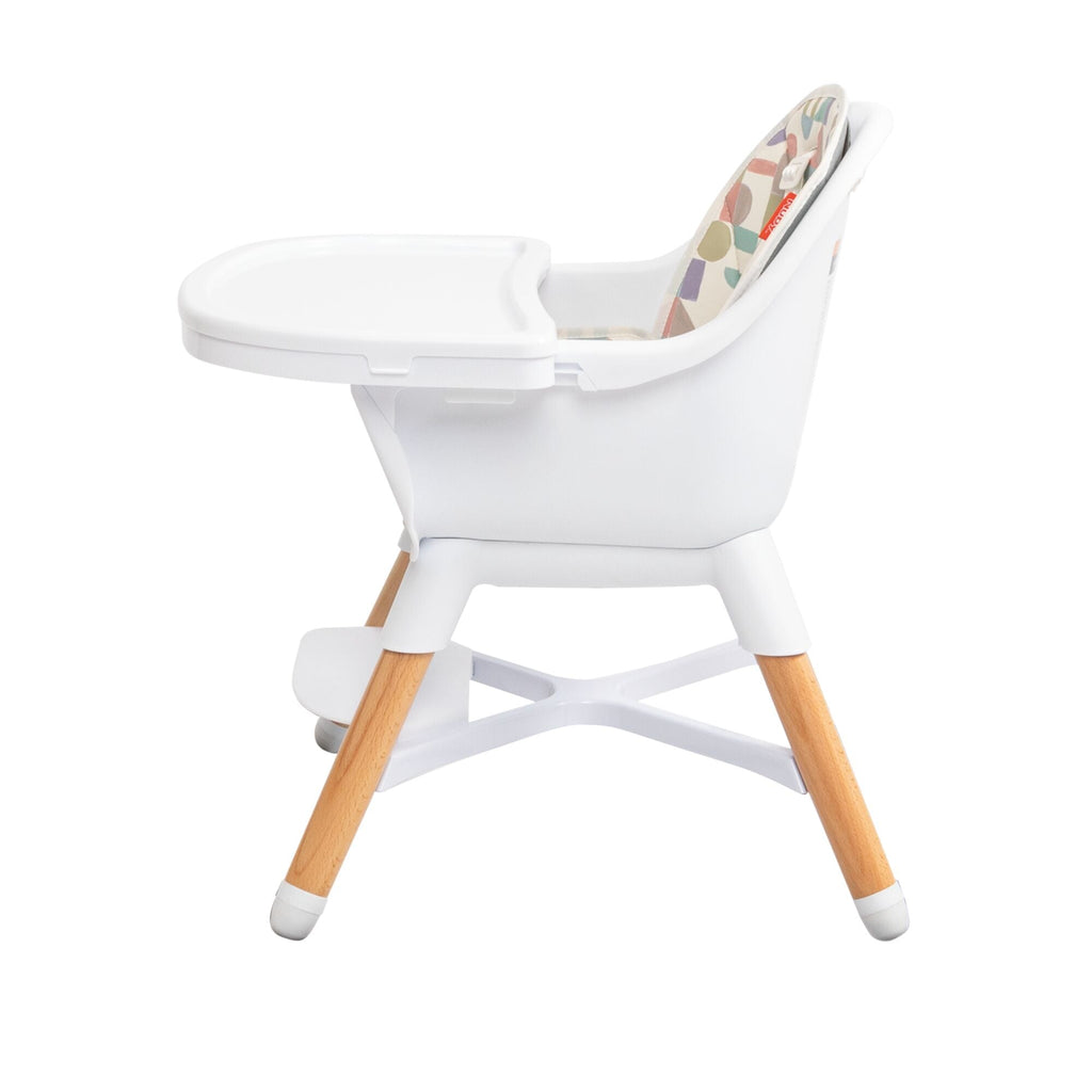 4-in-1 Multi-Use High Chair | White Geometrics #198K1